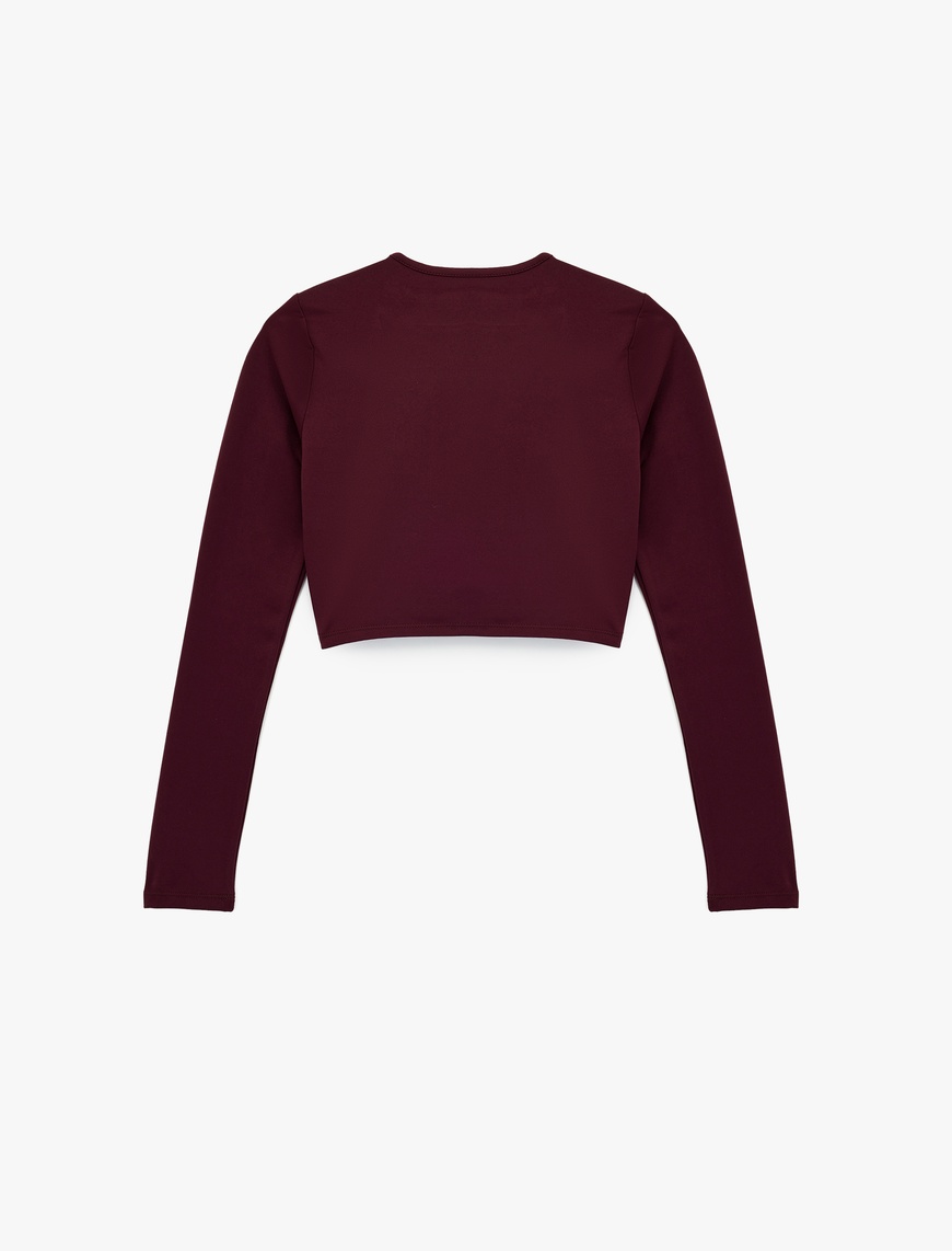   Slim Fit Uzun Kollu Bisiklet Yaka Spor Tişört