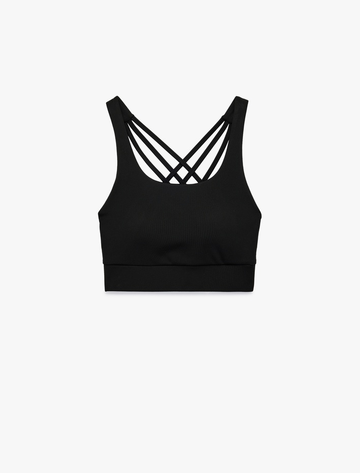  Slim Fit U Yaka Sırt Detaylı Sporcu Sütyeni