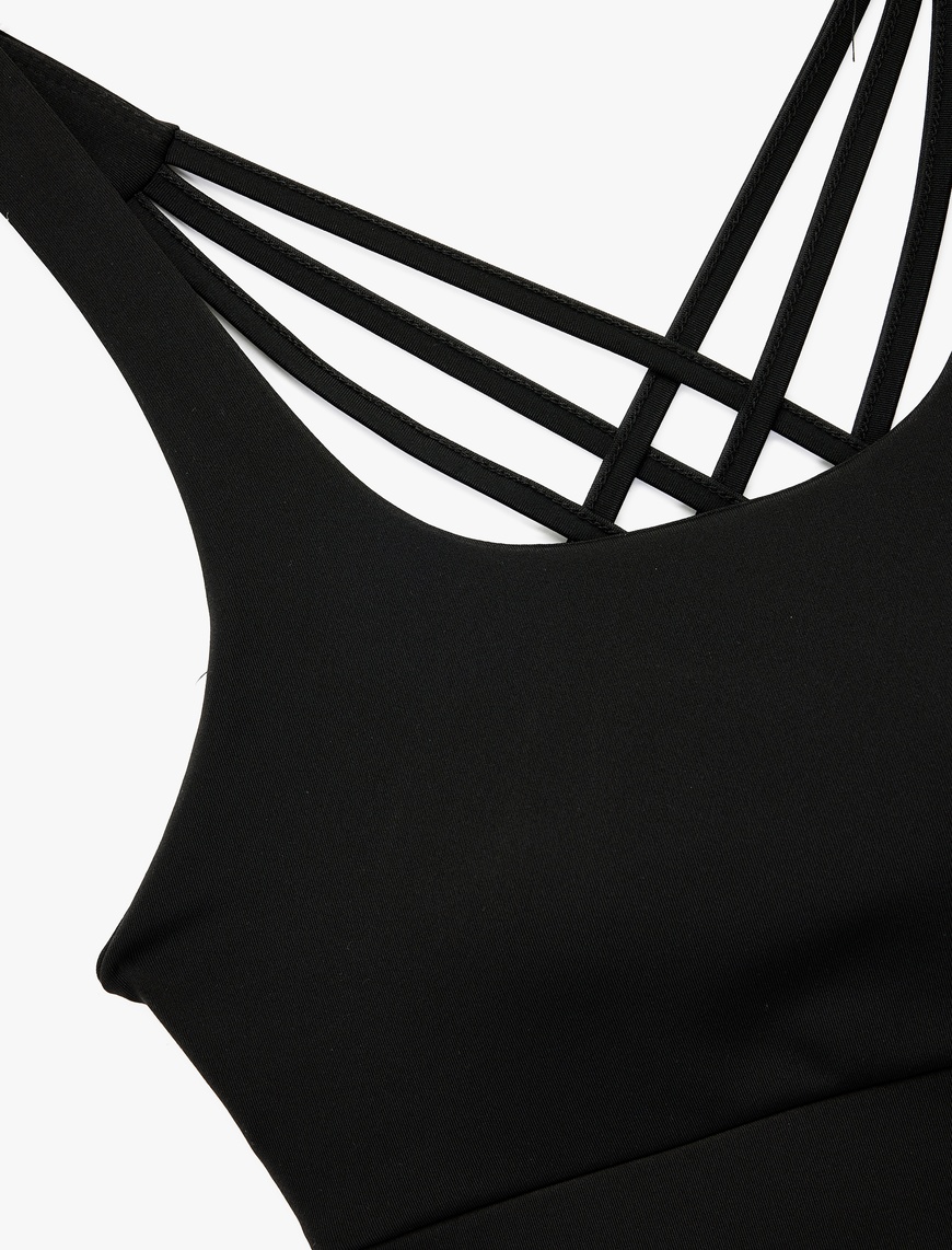   Slim Fit U Yaka Sırt Detaylı Sporcu Sütyeni