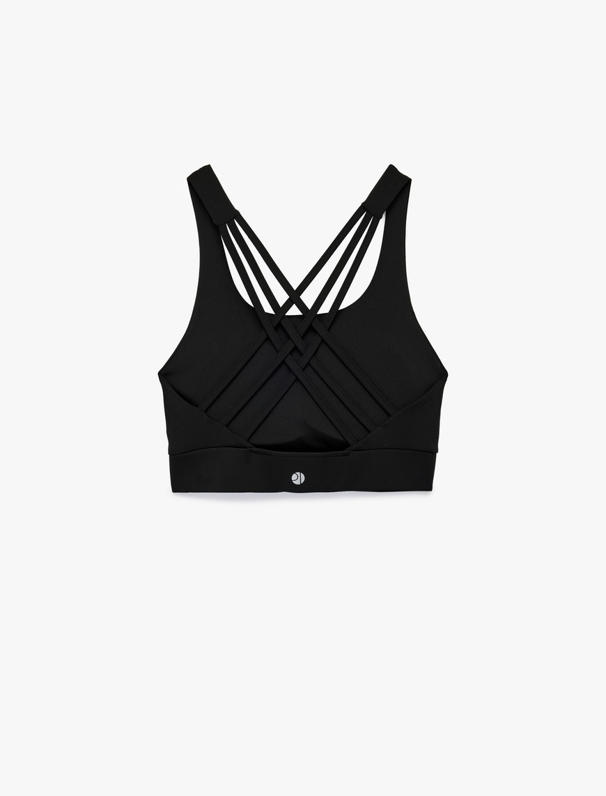   Slim Fit U Yaka Sırt Detaylı Sporcu Sütyeni
