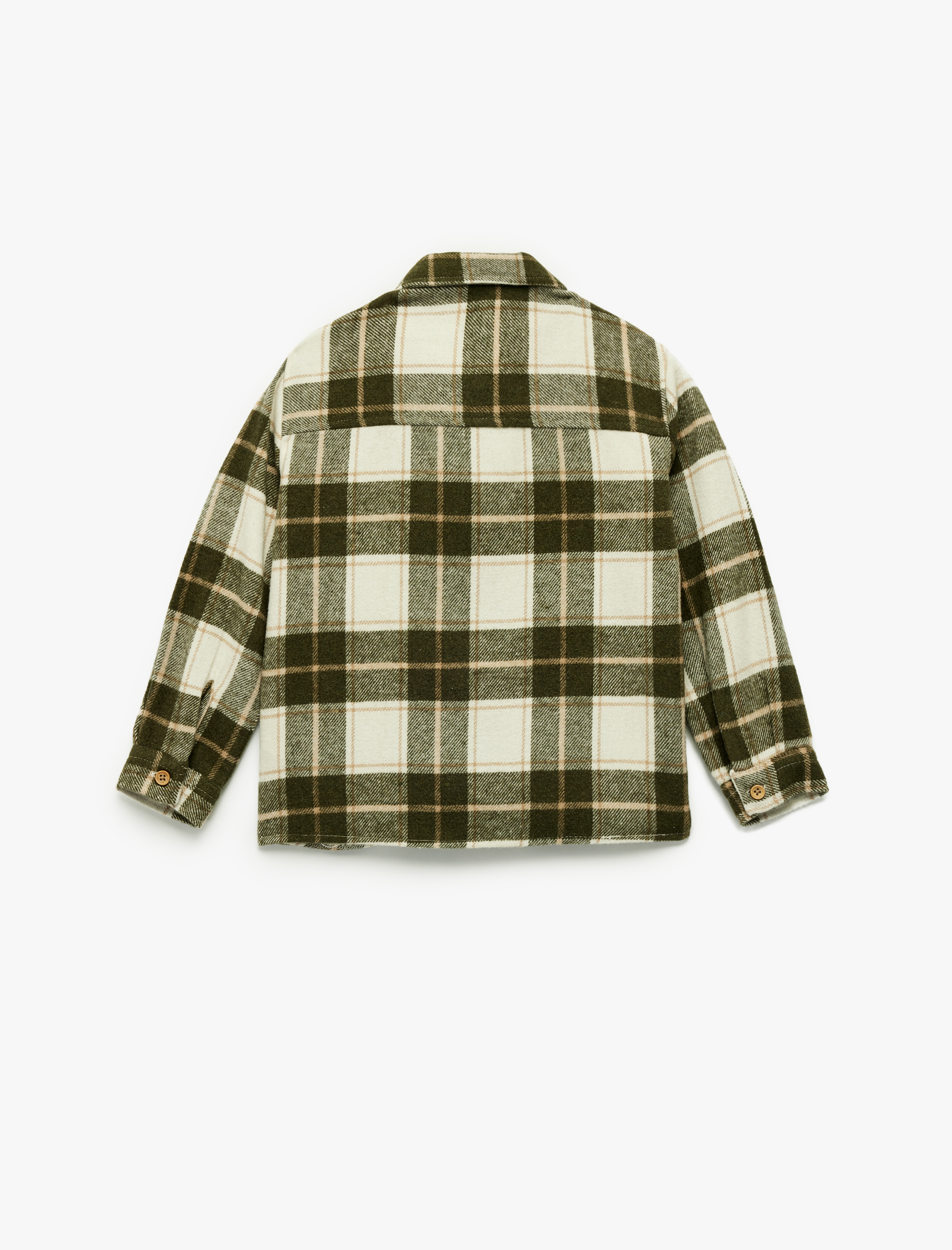  Erkek Bebek Uzun Kollu Klasik Yaka Cep Detaylı Oduncu Gömleği