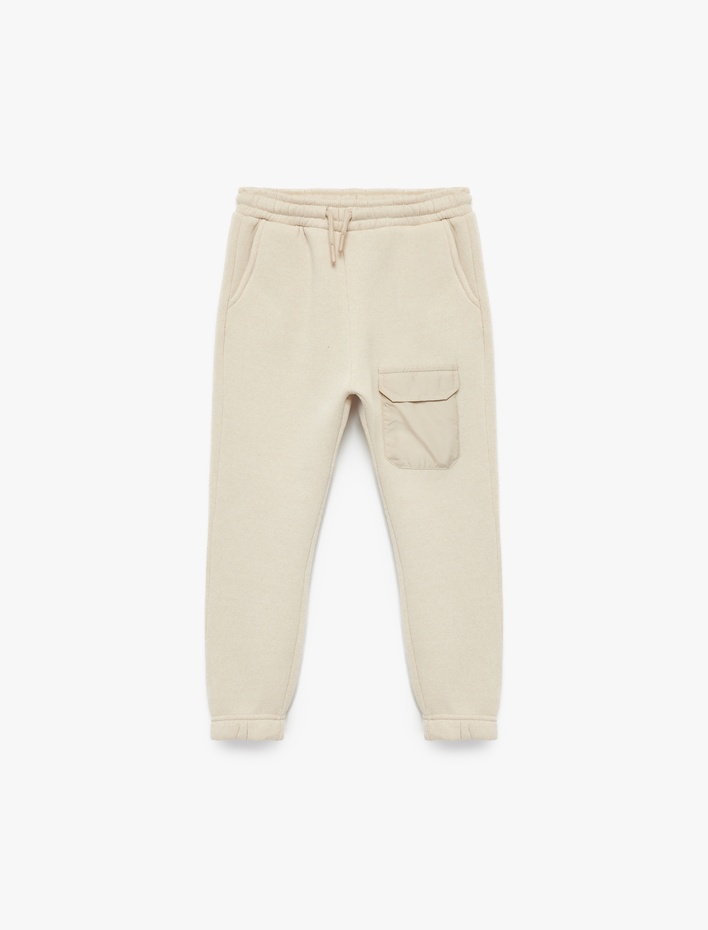 Erkek Çocuk Şardonlu Cep Detaylı Basic Jogger Eşofman Altı