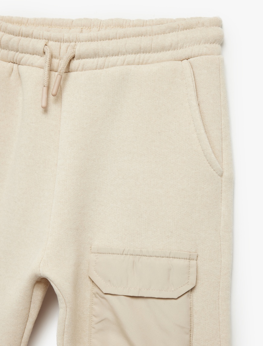  Erkek Çocuk Şardonlu Cep Detaylı Basic Jogger Eşofman Altı