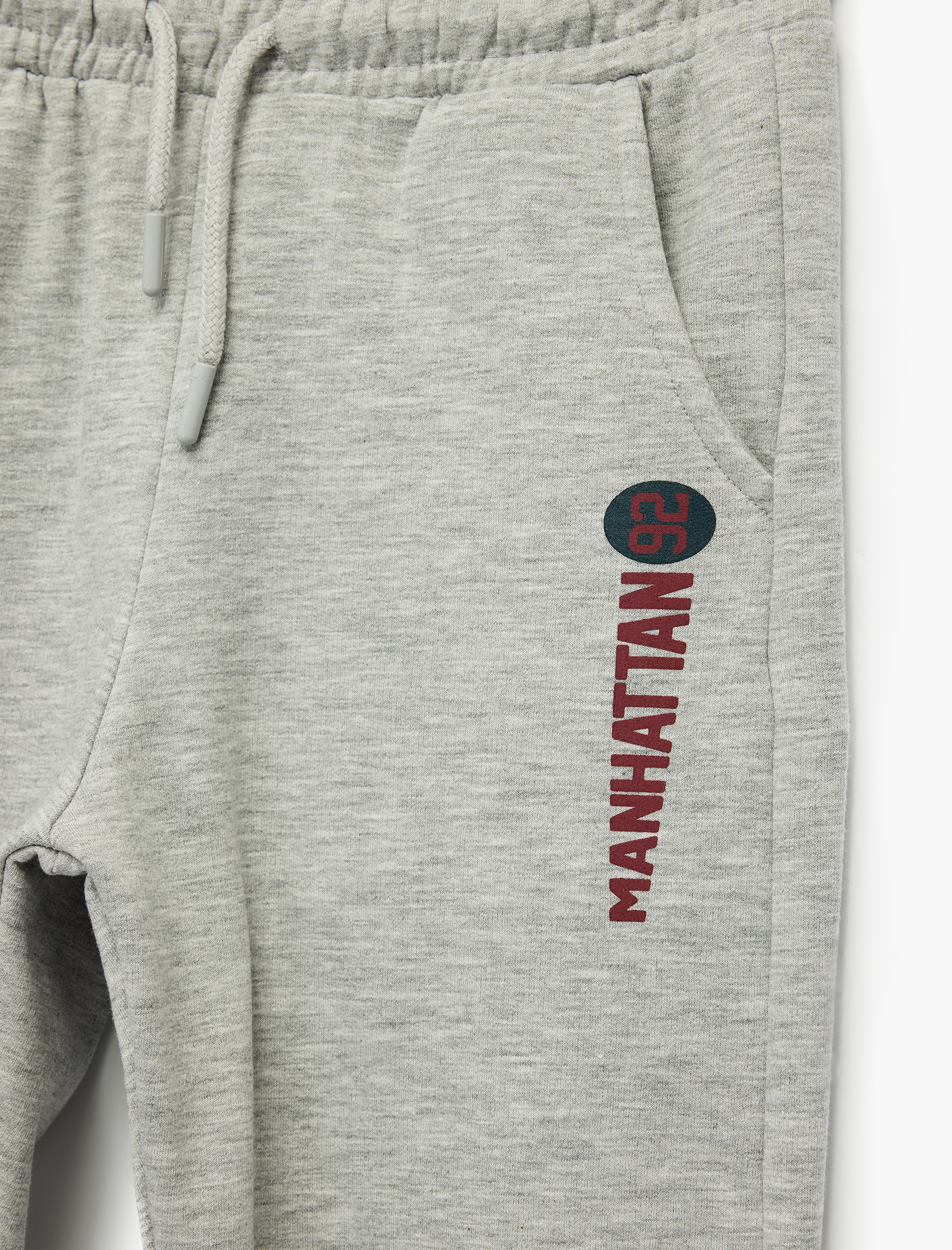  Erkek Çocuk Şardonlu Beli Lastikli Baskılı Jogger Eşofman Altı