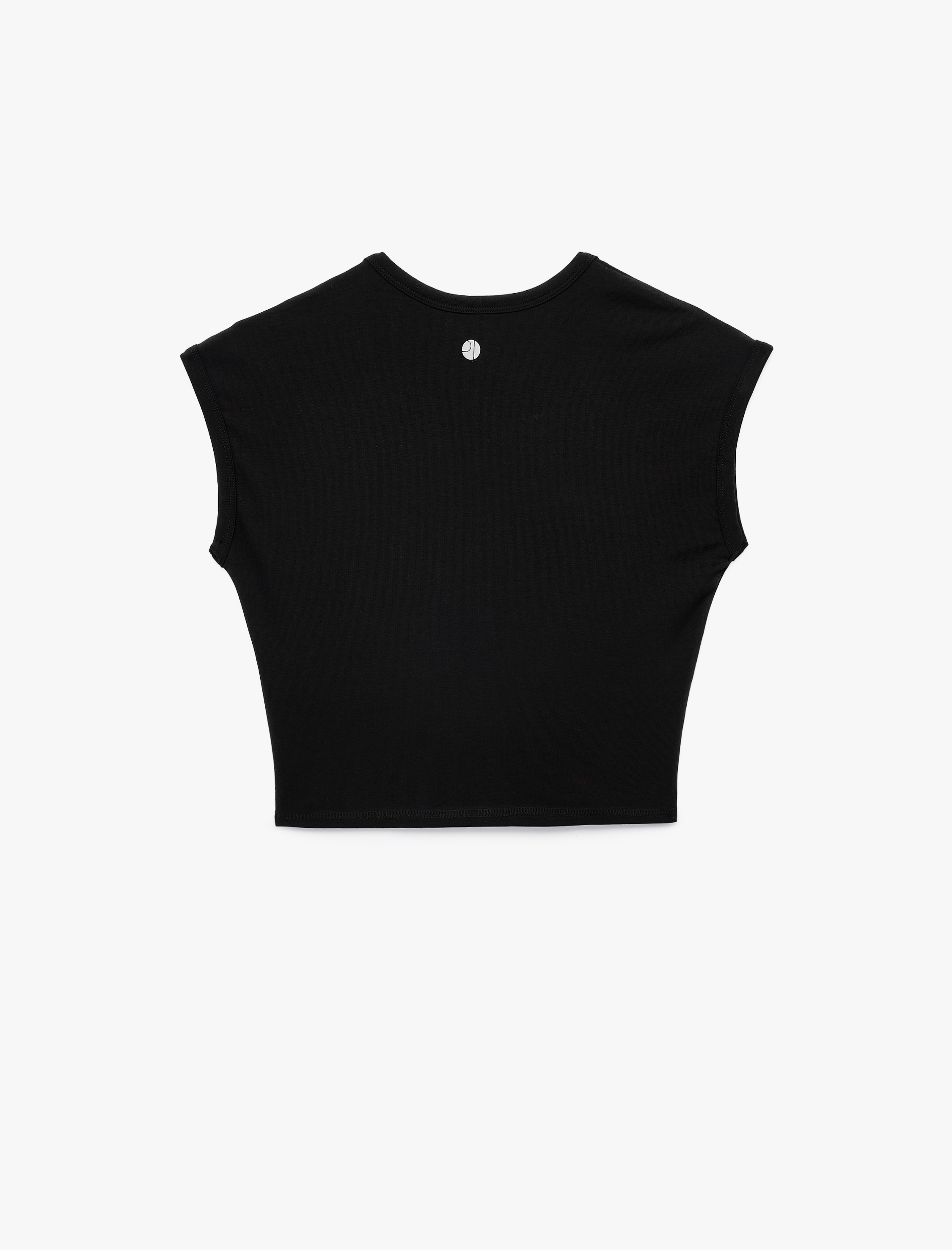   U Yaka Kısa Kollu Pamuklu Slim Fit Spor Tişört