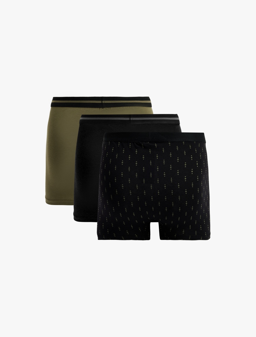   Pamuklu Desenli 3'lü Boxer Seti