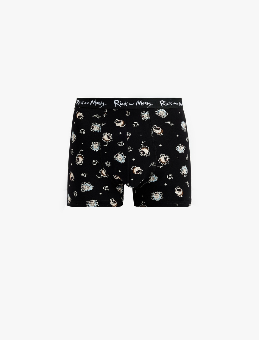   Lisanslı Rick and Morty Baskılı Pamuklu 3'lü Boxer Seti