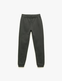 Pamuklu Beli Bağlamalı Şardonlu Basic Jogger Eşofman Altı