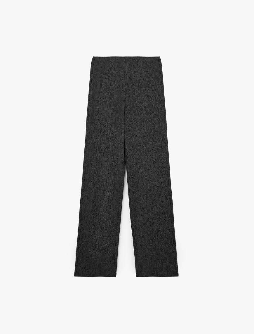   Bürümcük Kumaş Slim Fit Uzun Düz Paça Pantolon