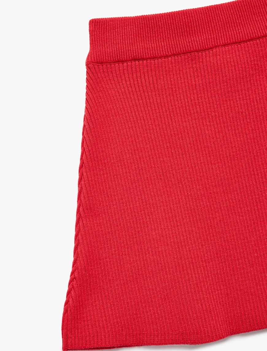  Kız Çocuk Viskon Karışımlı Slim Fit A Kesim Triko Etek