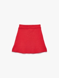 Viskon Karışımlı Slim Fit A Kesim Triko Etek