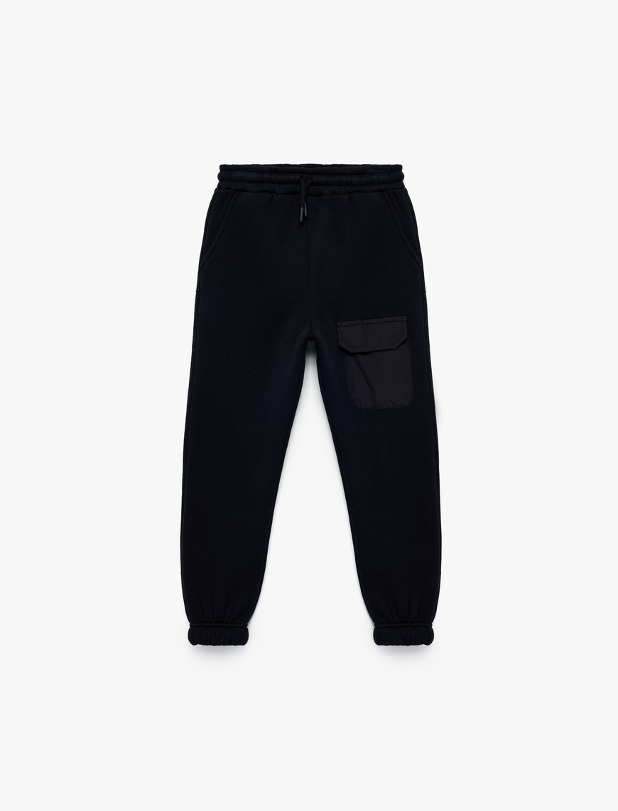  Erkek Çocuk Şardonlu Cep Detaylı Basic Jogger Eşofman Altı