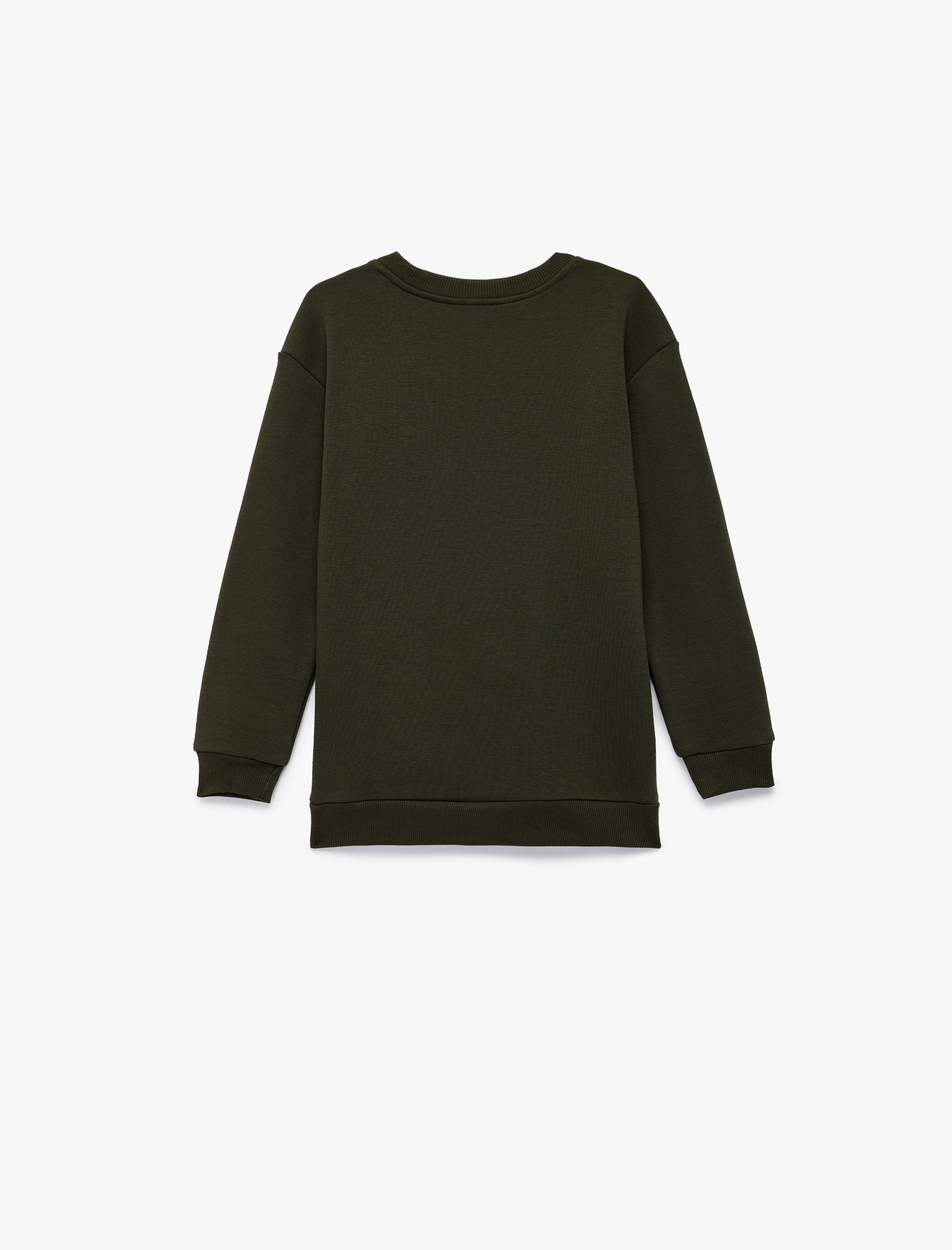  Erkek Çocuk Baskılı Uzun Kollu Bisiklet Yaka Şardonlu Sweatshirt