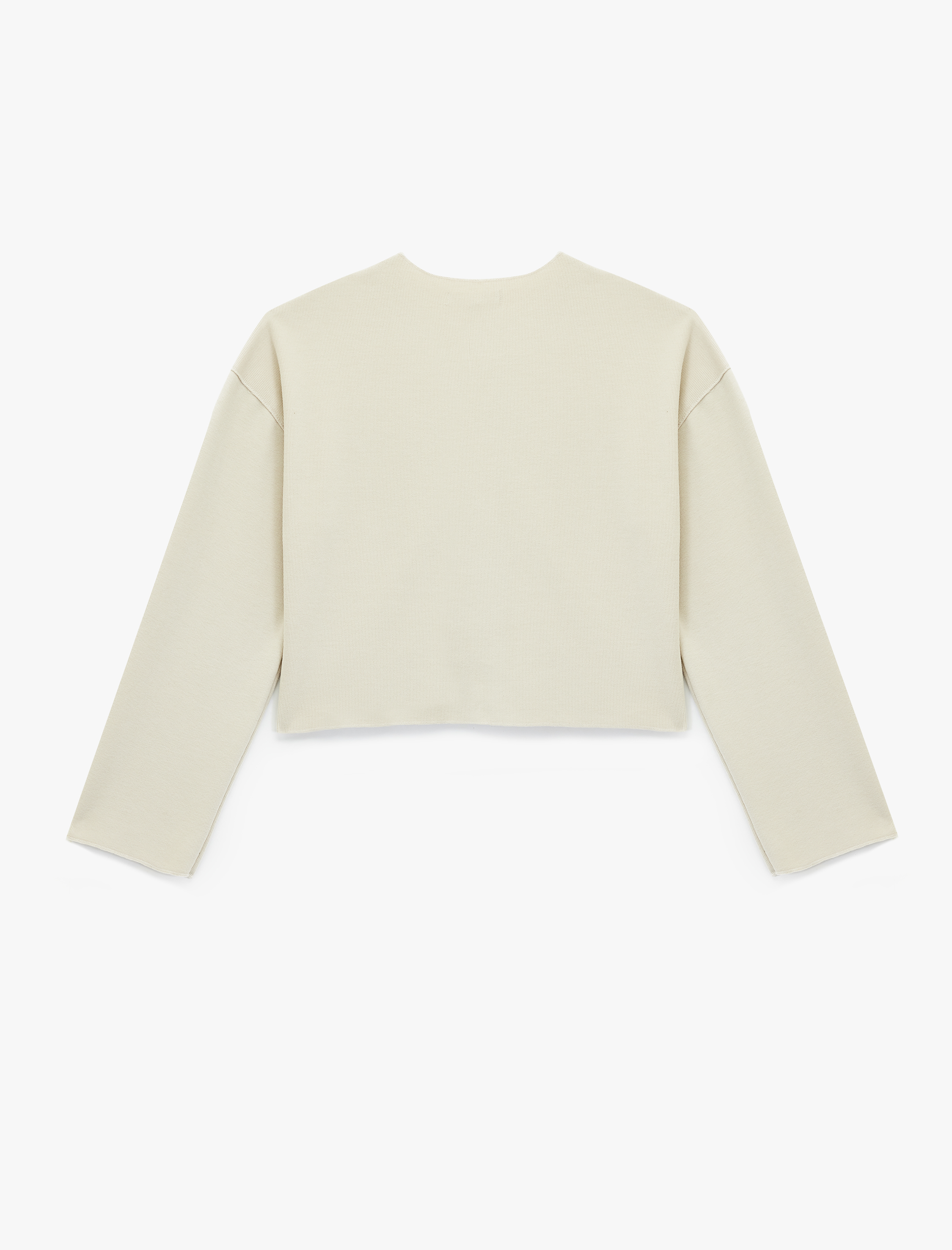   Uzun Kollu Bisiklet Yaka Düğmeli Triko Hırka