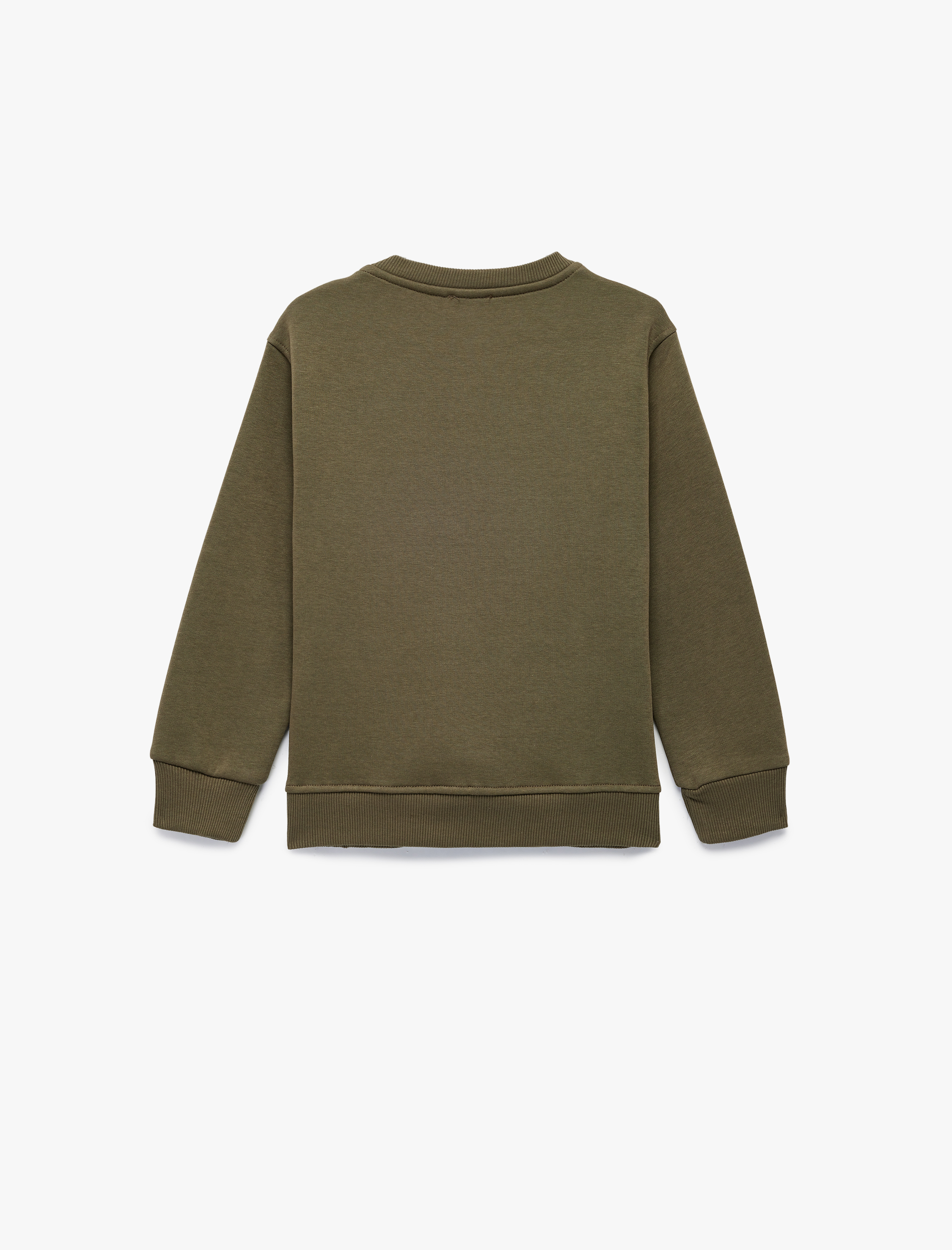  Erkek Çocuk Şardonlu Uzun Kollu Bisiklet Yaka Baskılı Sweatshirt