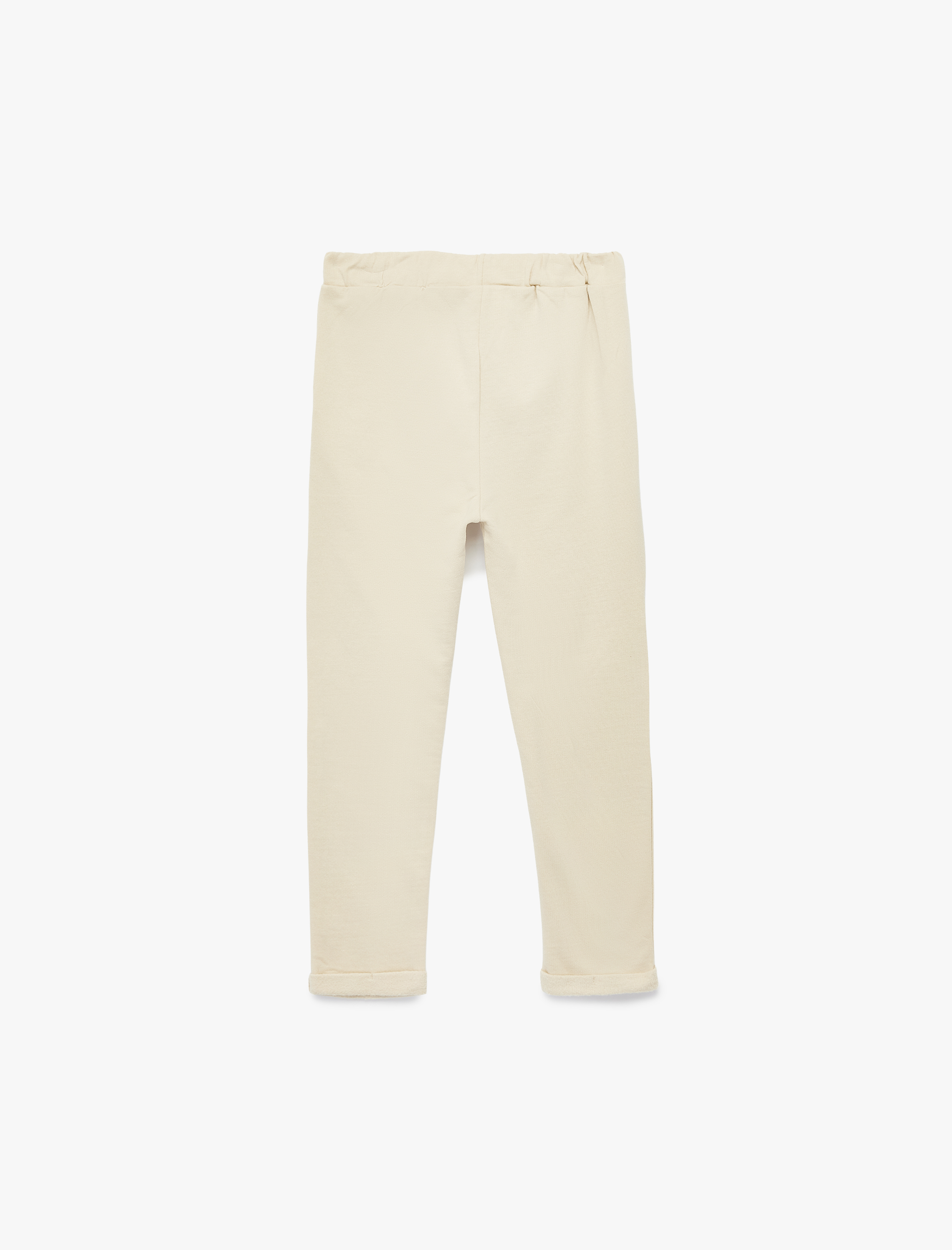  Erkek Bebek Şardonlu Pamuklu Cepli Düğme Detaylı Beli Bağcıklı Pantolon