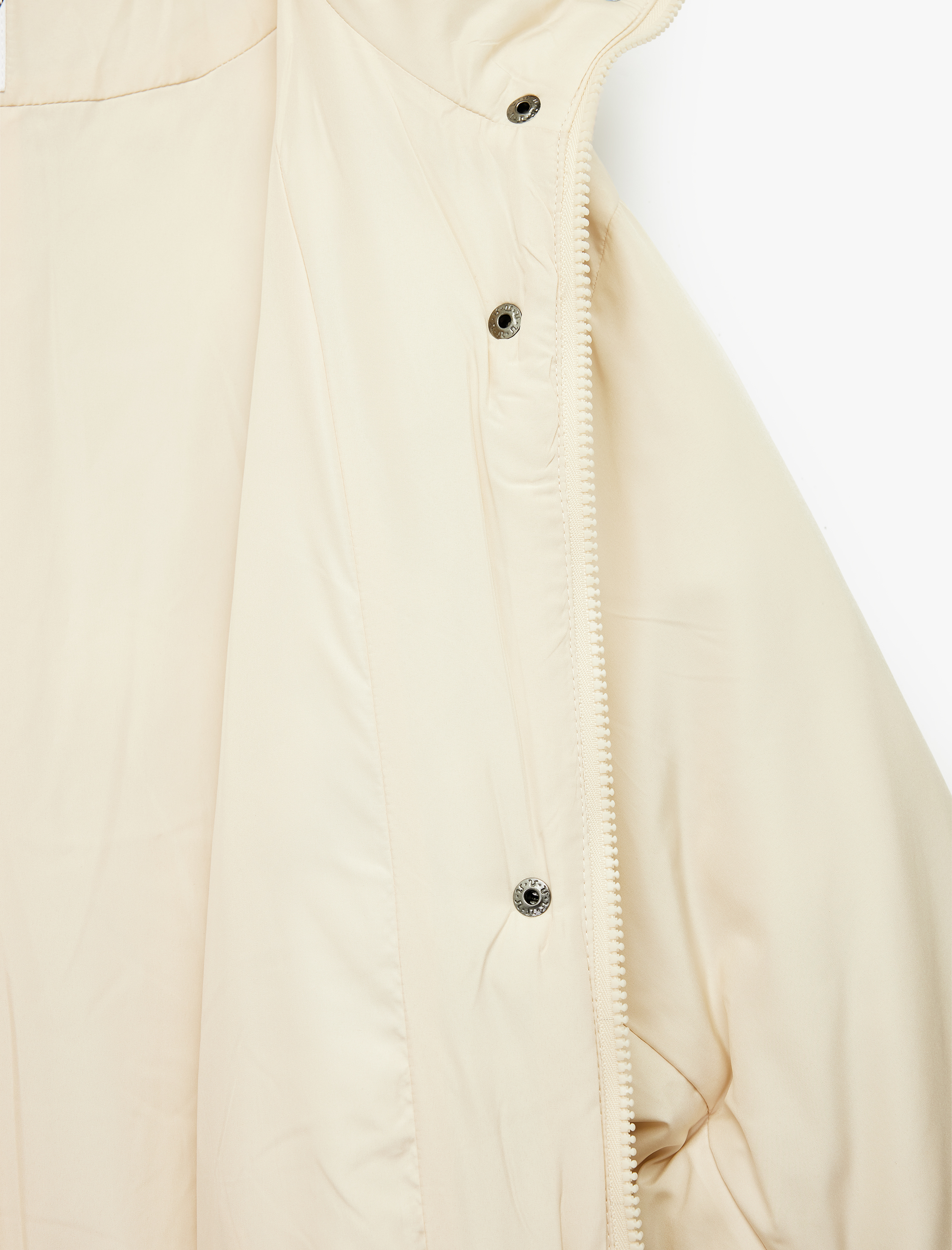   Dik Yaka Çıtçıt Düğmeli Cepli Uzun Kollu Rahat Kalıp Anorak Ceket