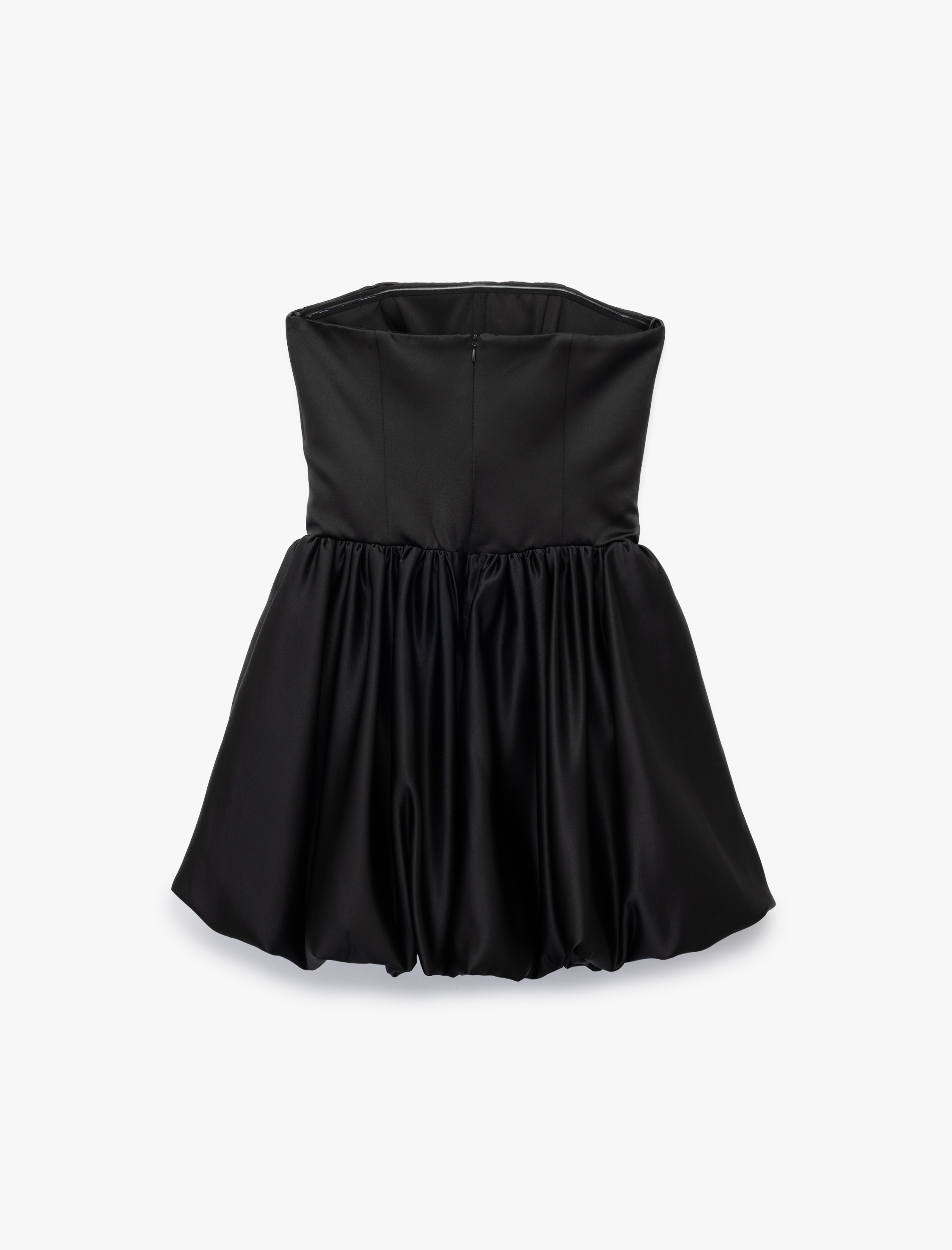   Straplez Yaka Kolsuz Mini Balon Elbise