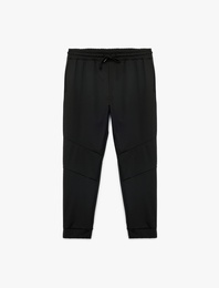 Beli Bağcıklı Cepli Dikiş Detaylı Jogger Spor Eşofman Altı