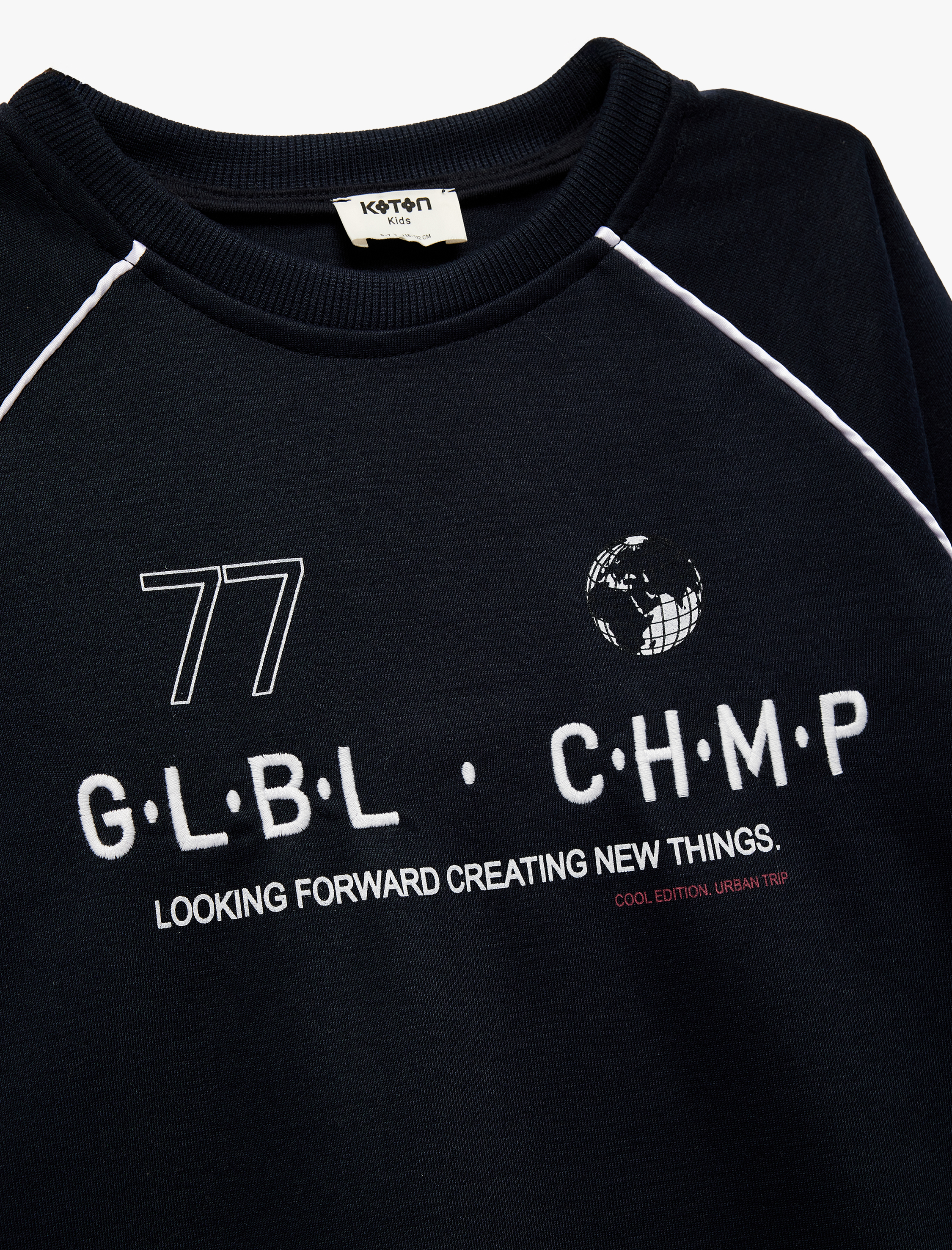  Erkek Çocuk Uzun Reglan Kol Bisiklet Yaka Oversize Baskılı Sweatshirt