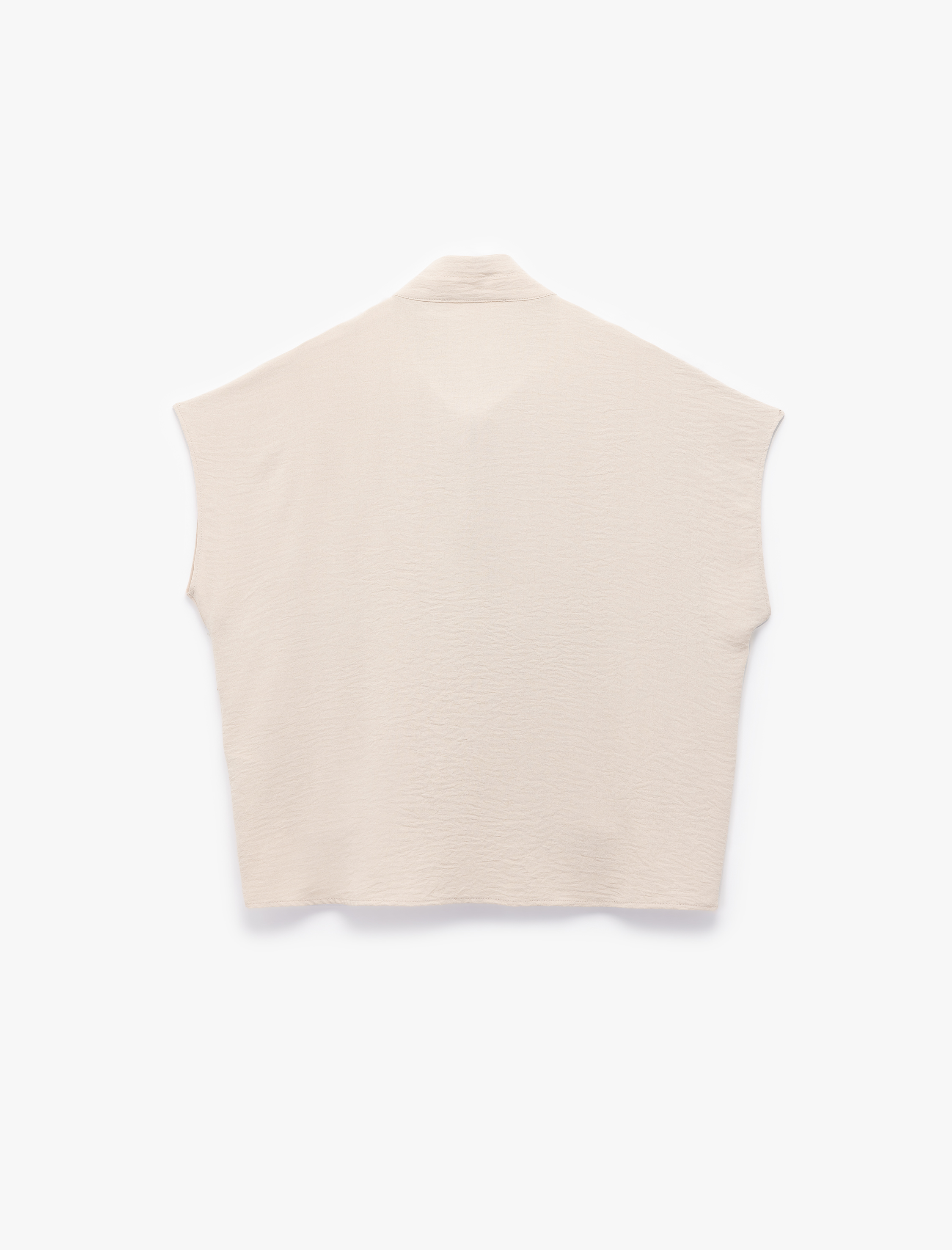   Aerobin Kumaş Yarım Fermuarlı Kolsuz Sweatshirt