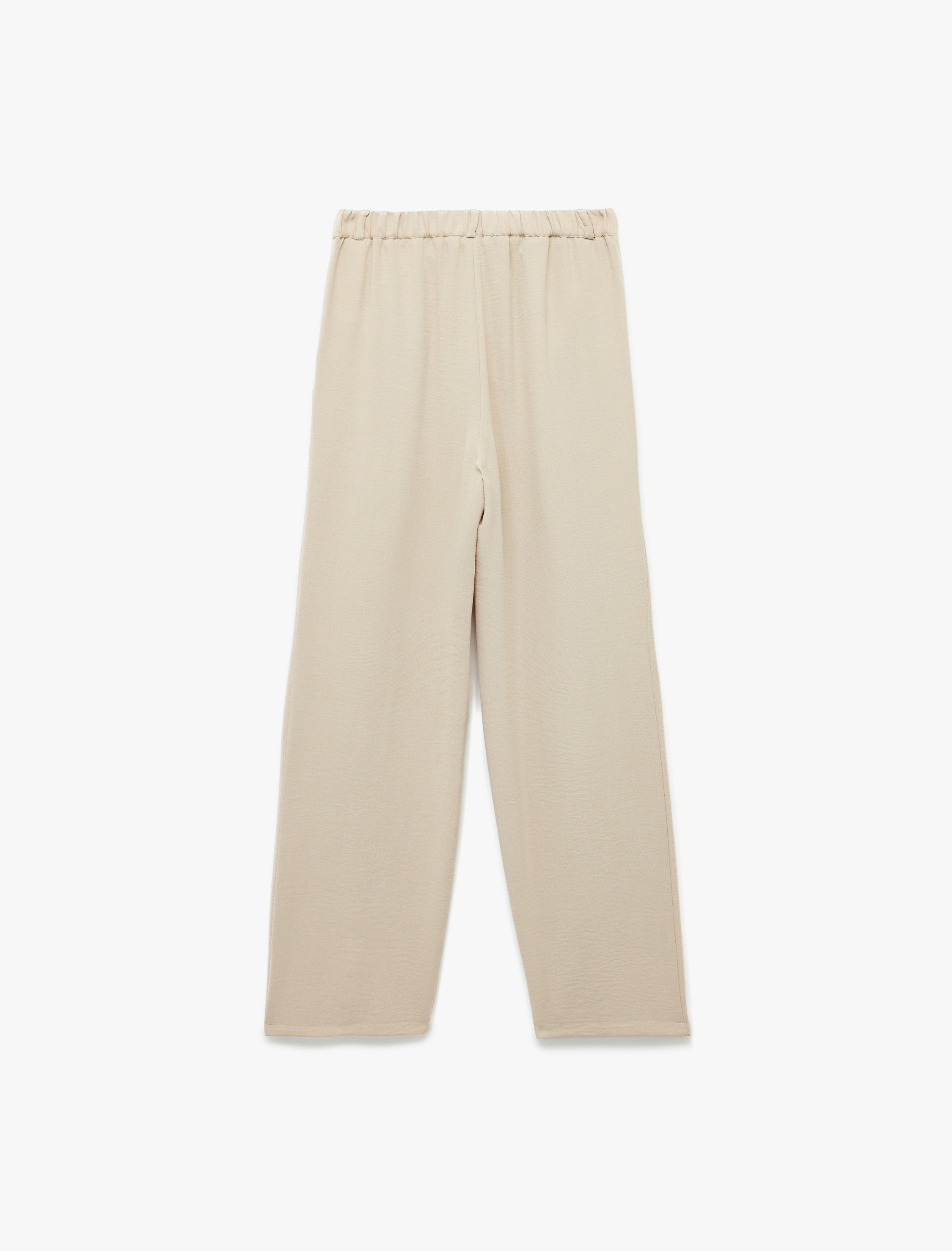   Aerobin Kumaş Pileli Cepli Düşük Bel Bol Paça Pantolon