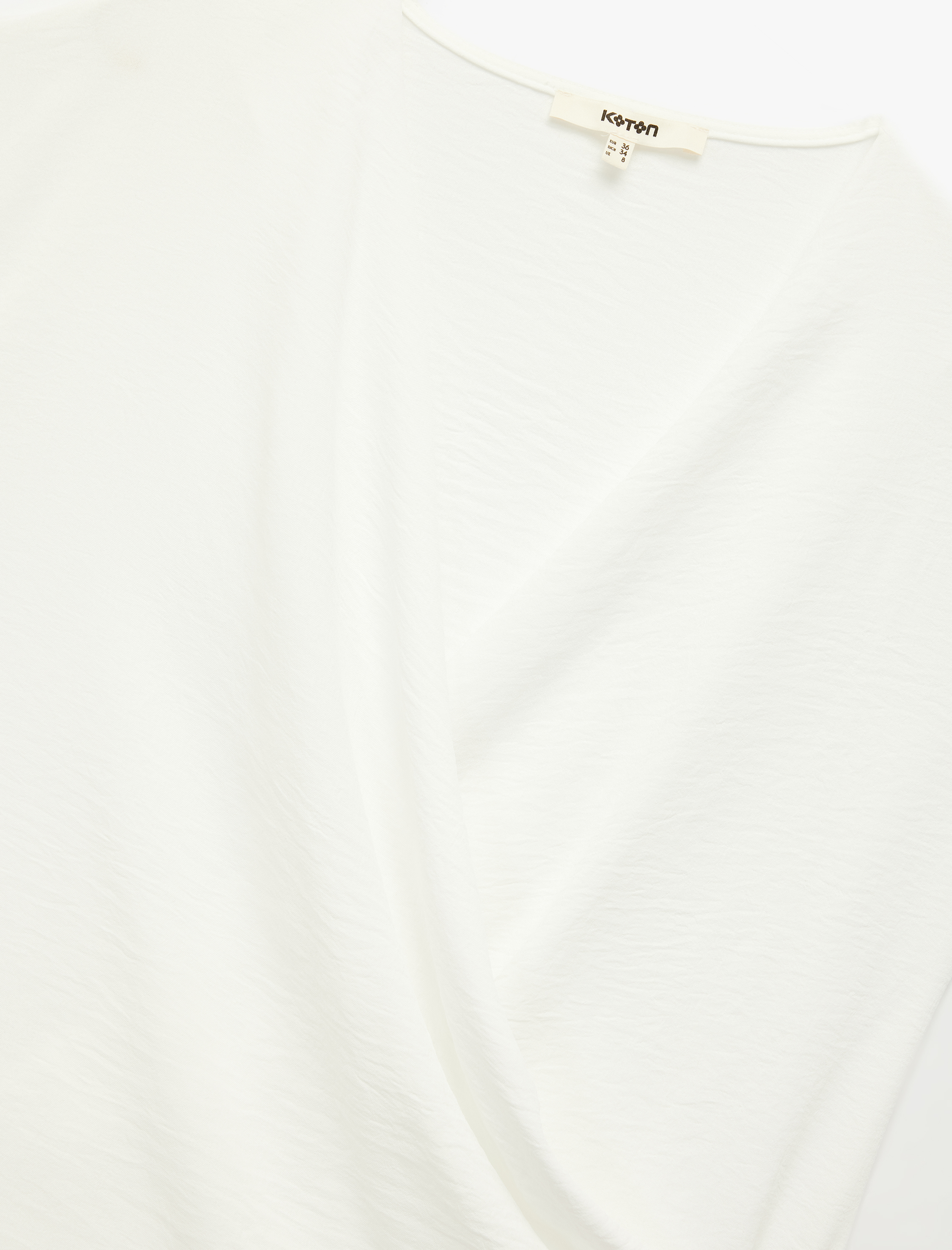   Aerobin Kumaş Kruvaze Kolsuz Bluz