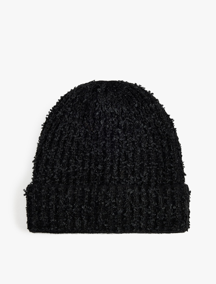 Kadın Yumuşak Dokulu Katlı Örgü Bere