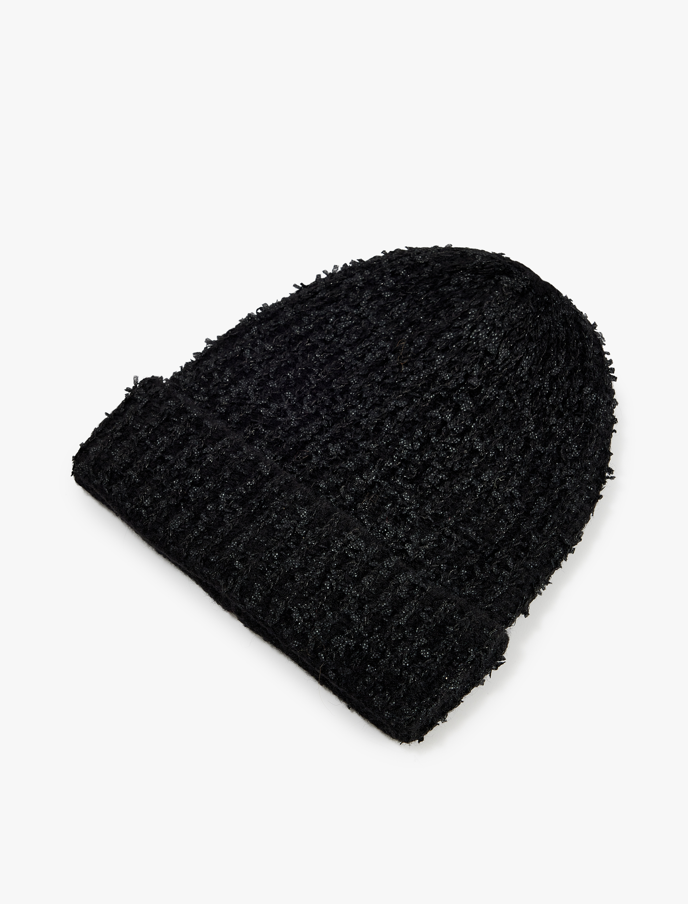  Kadın Yumuşak Dokulu Katlı Örgü Bere