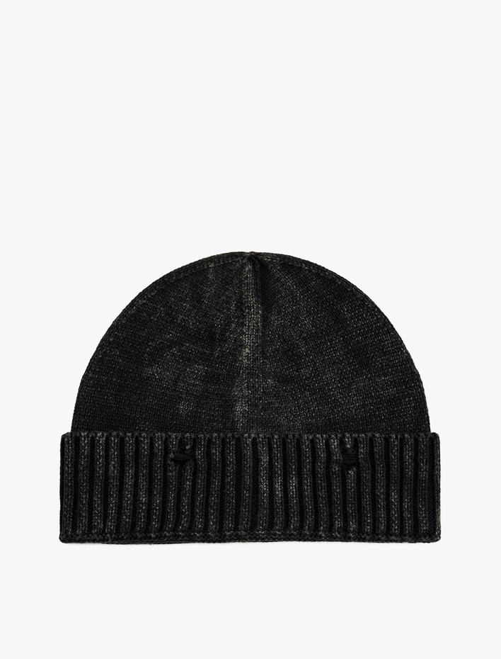 Erkek Pamuklu Yıkamalı Katlı Bere