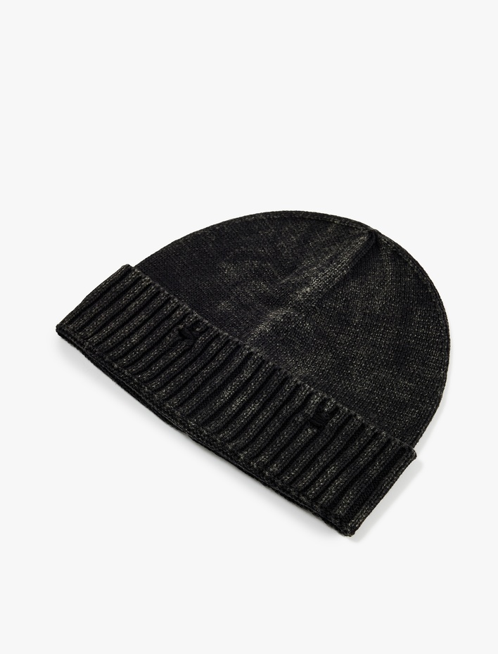 Erkek Pamuklu Yıkamalı Katlı Bere