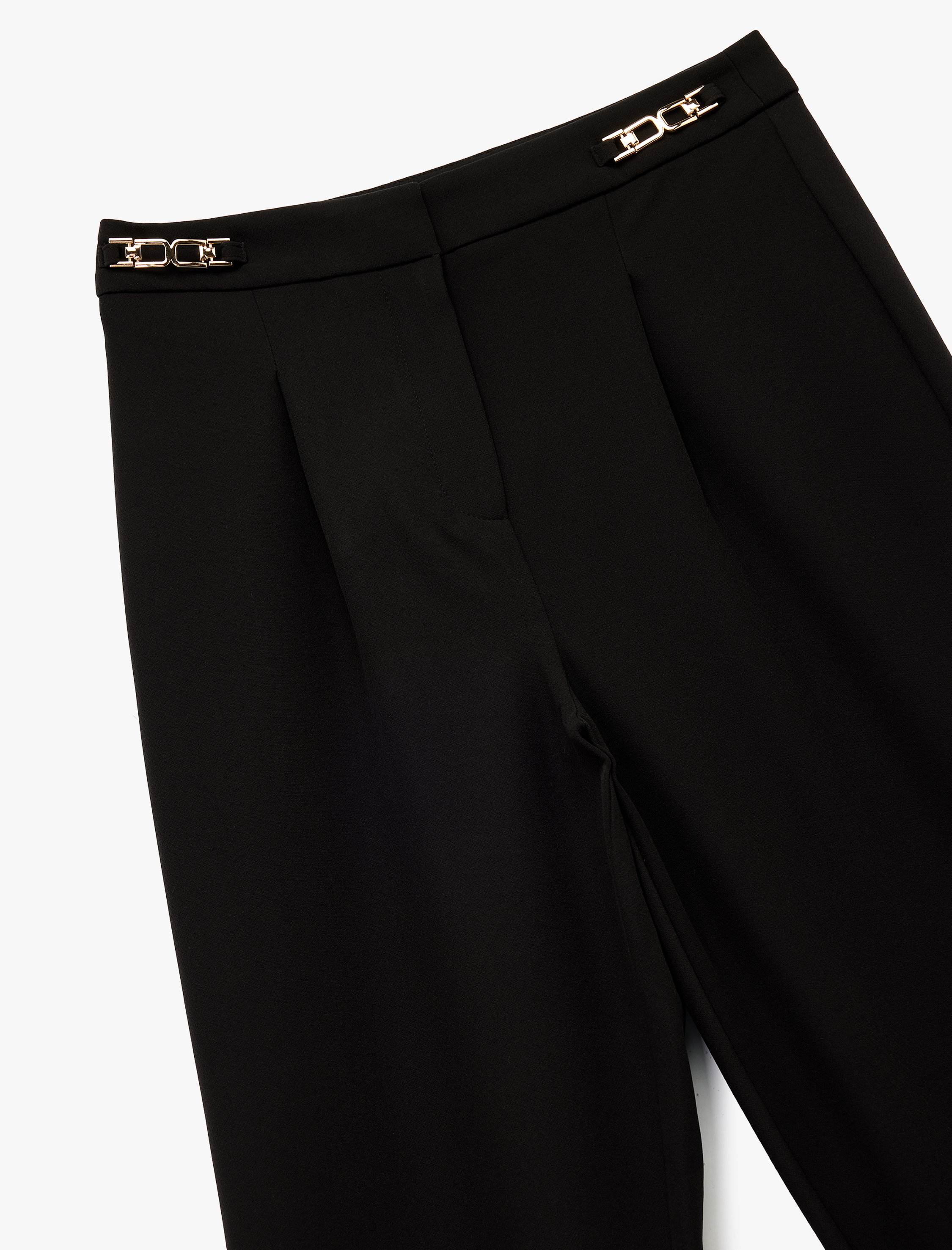   Aksesuar Detaylı Havuç Kesim Kumaş Pantolon