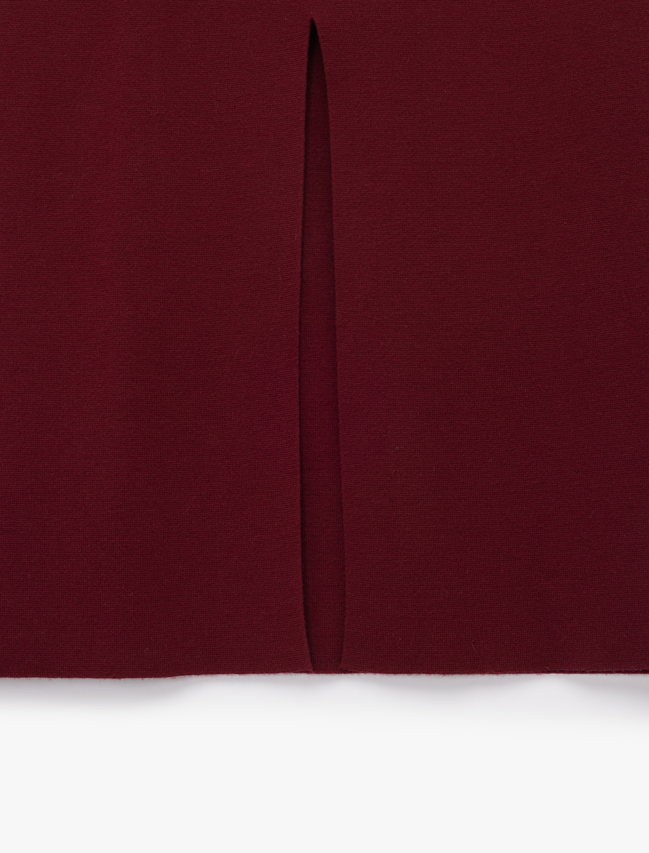   Viskon Karışımlı Yırtmaç Detaylı Midi Kalem Etek