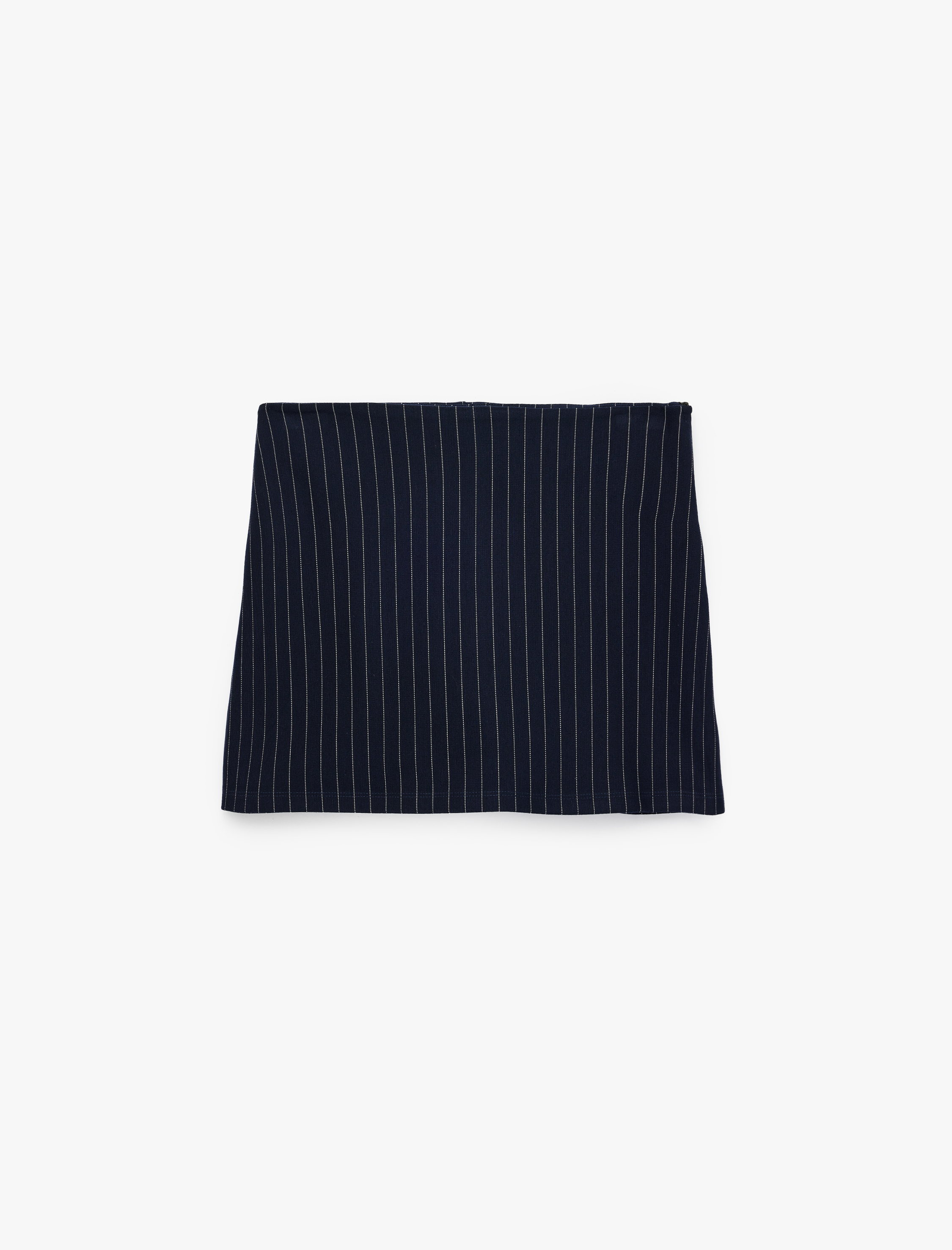 Regular Fit Çizgili Mini Şort Etek