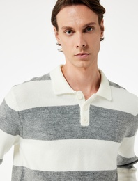 Regular Fit Uzun Kollu Polo Yaka Triko Kazak