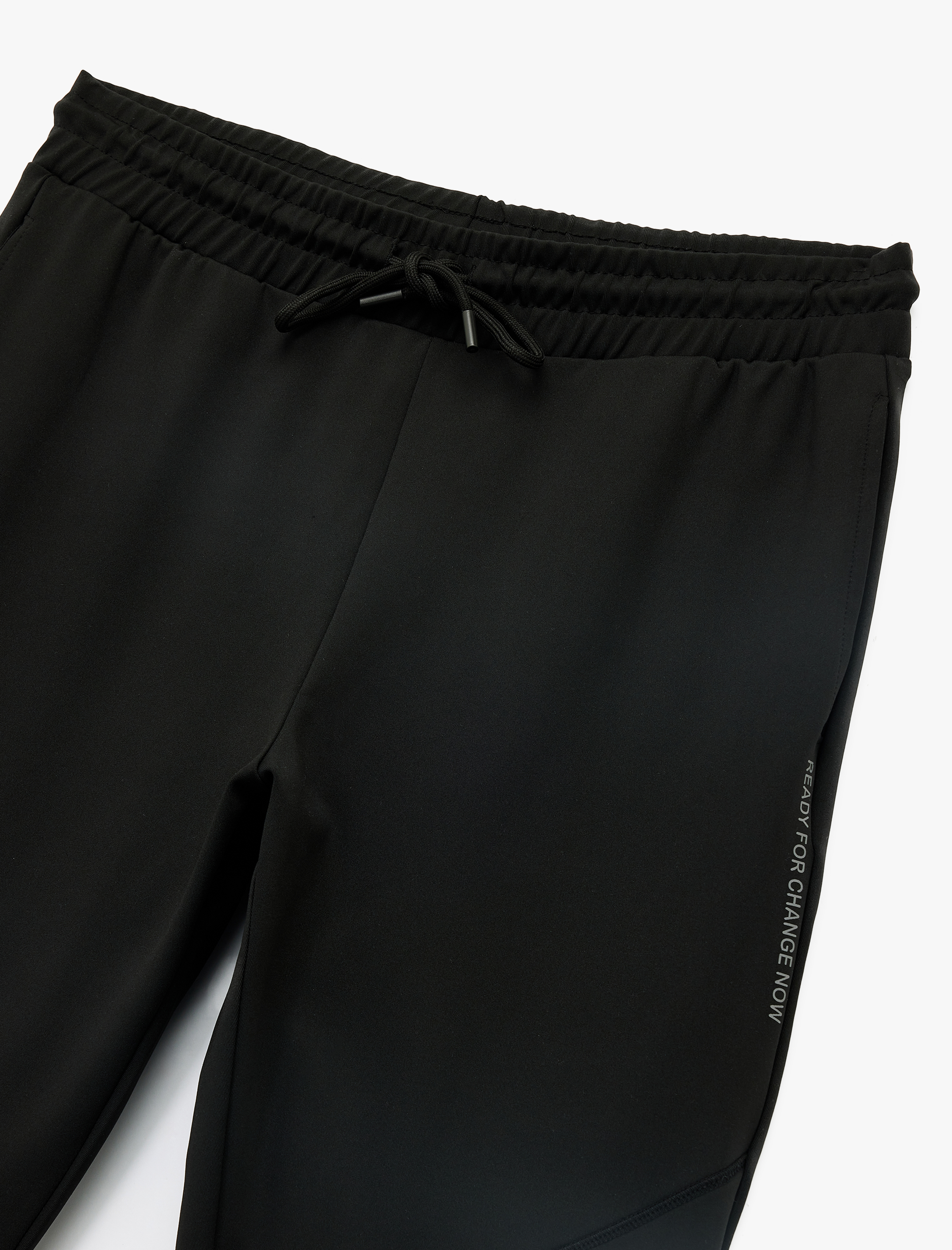   Baskılı Dikiş Detaylı Cepli Beli Bağcıklı Jogger Spor Eşofman Altı