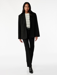 Slim Fit İspanyol Paça Kumaş Pantolon