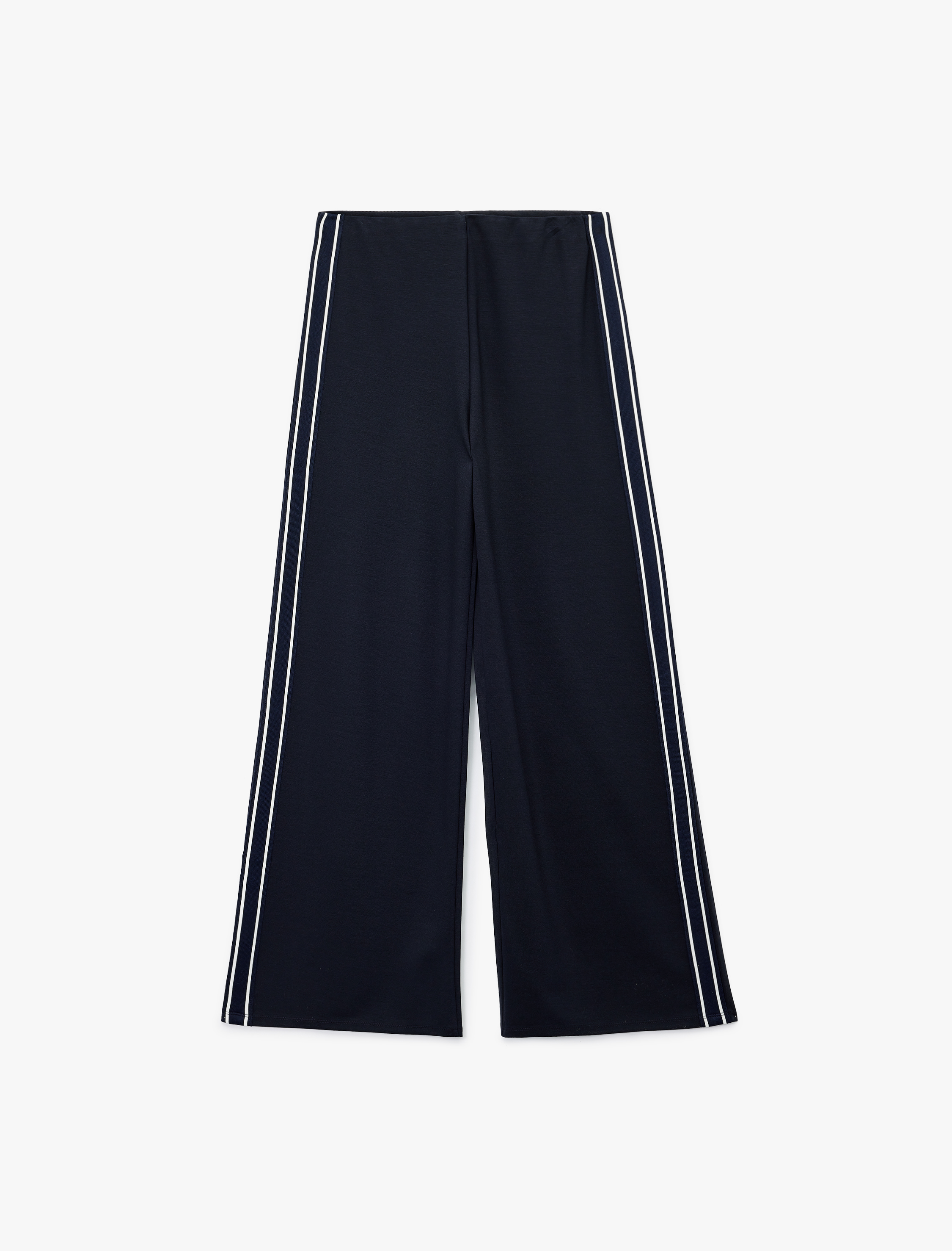 Yanları Şerit Detaylı Geniş Paça Baggy Pantolon