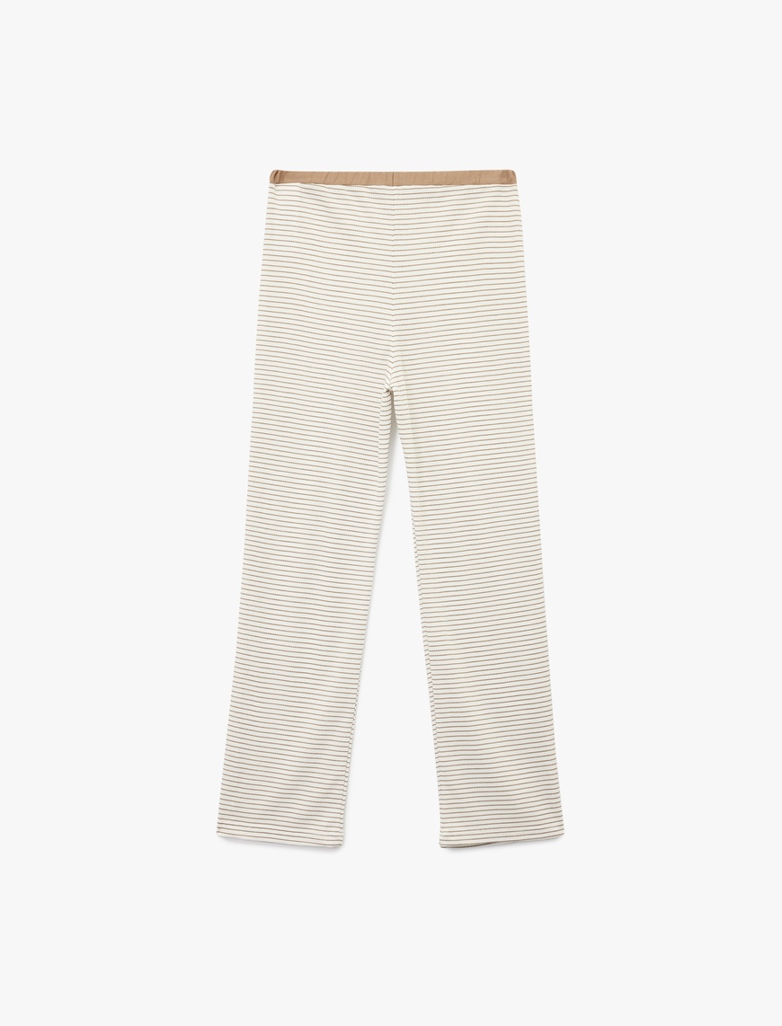   Çizgili Uzun Bol Paça Pijama Altı