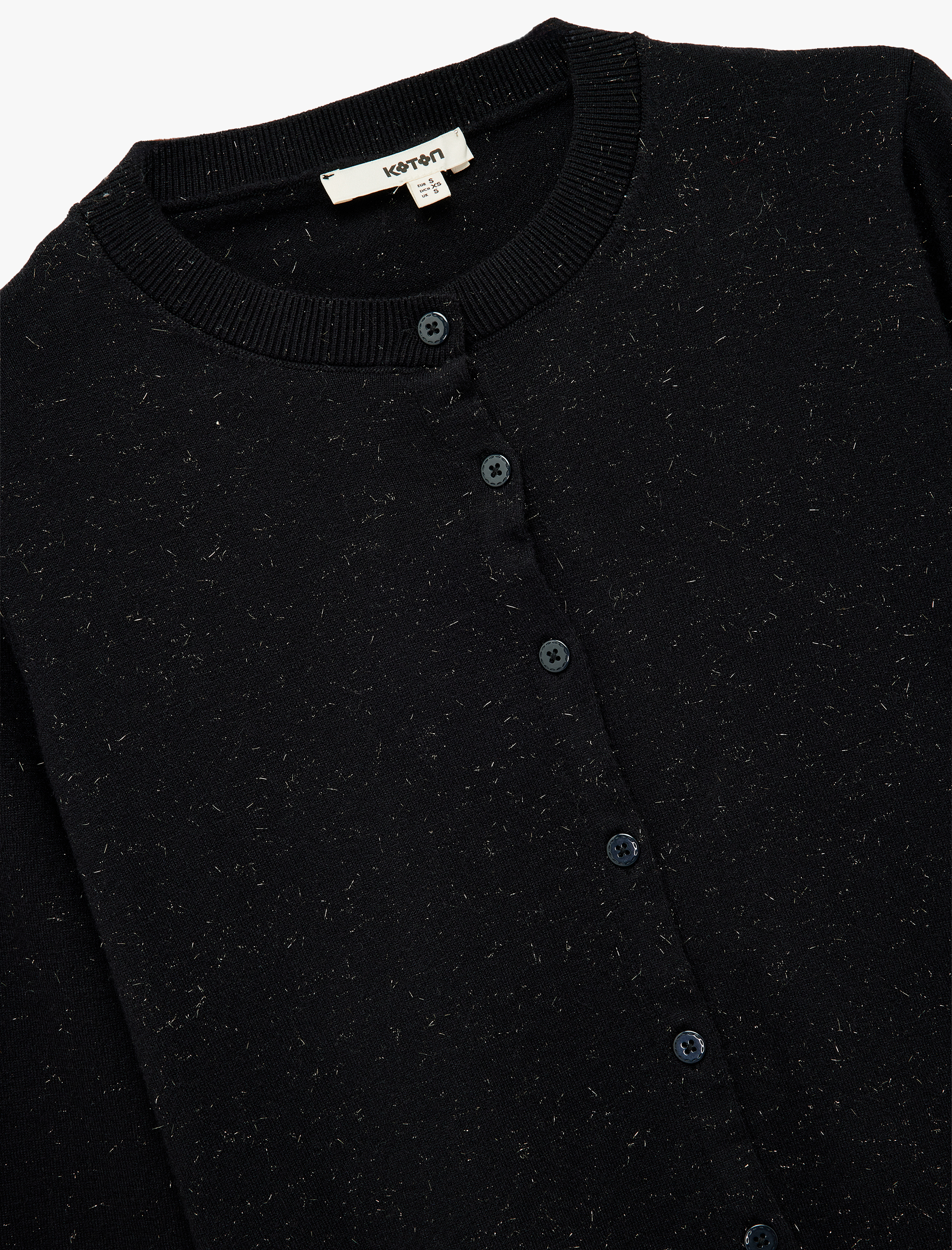   Regular Fit Uzun Kollu Bisiklet Yaka Triko Hırka