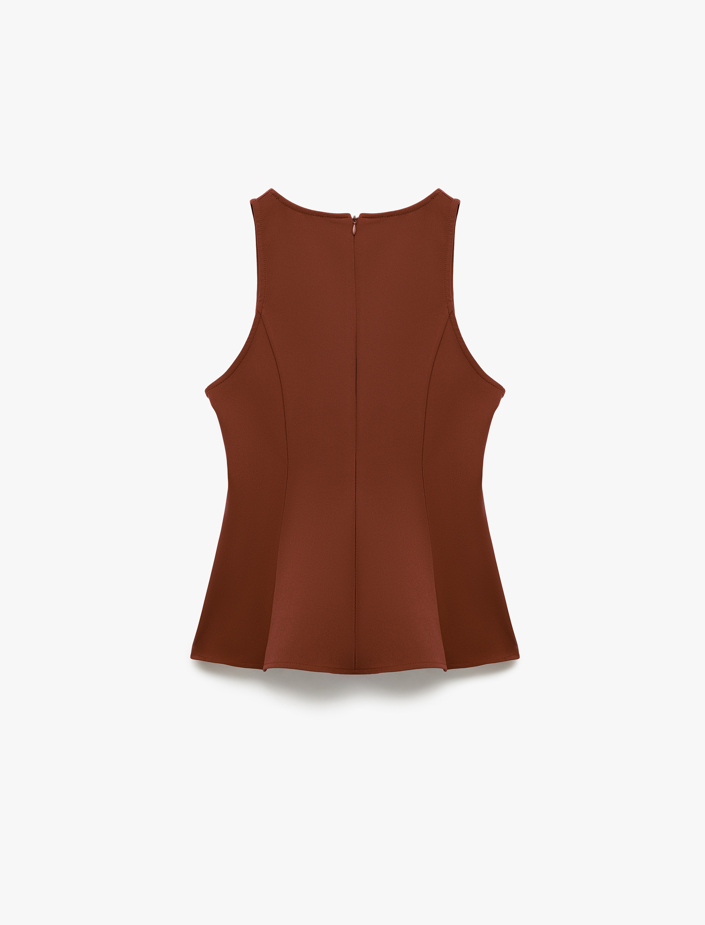   Slim Fit Kolsuz Bisiklet Yaka Peplum Bluz