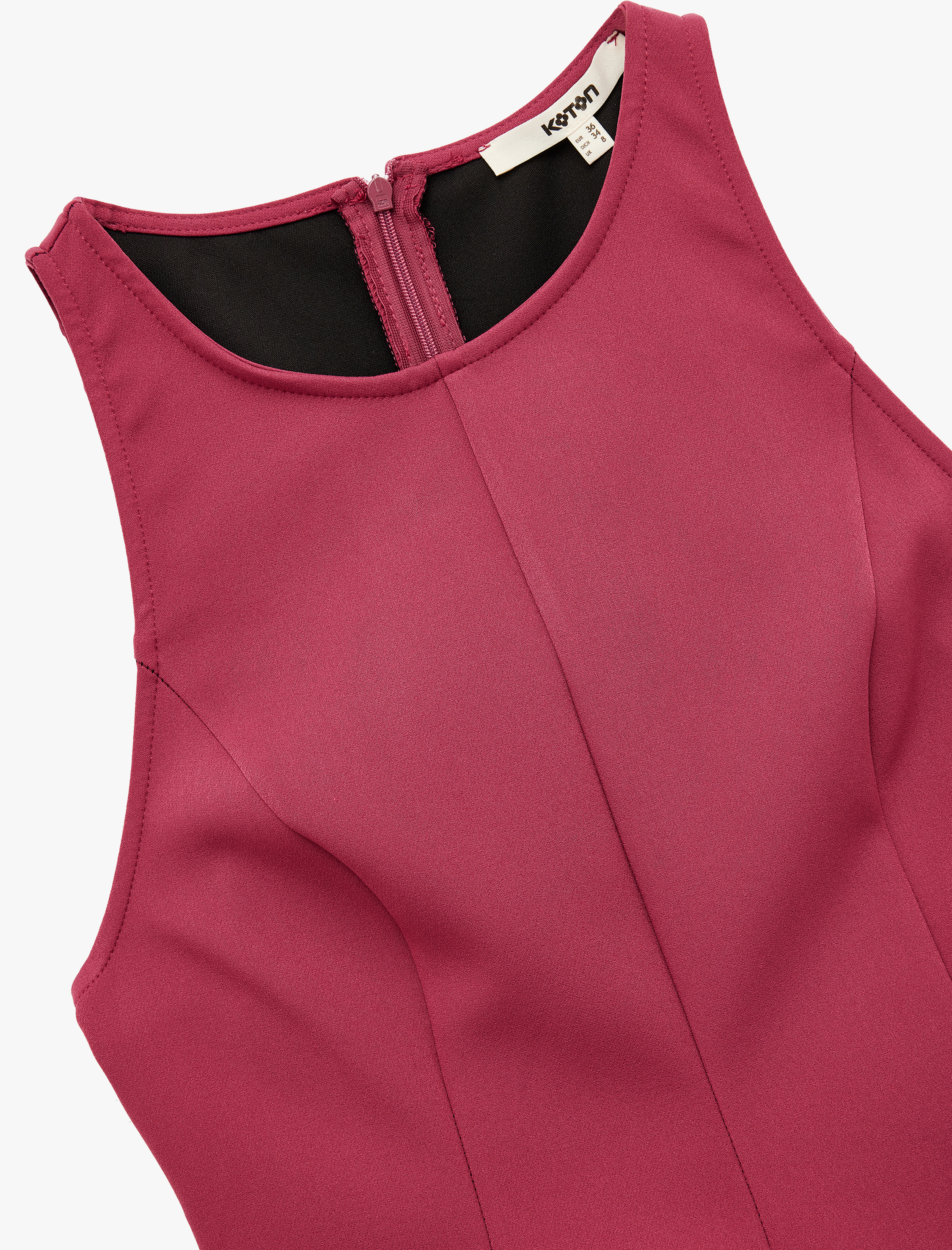   Slim Fit Kolsuz Bisiklet Yaka Peplum Bluz