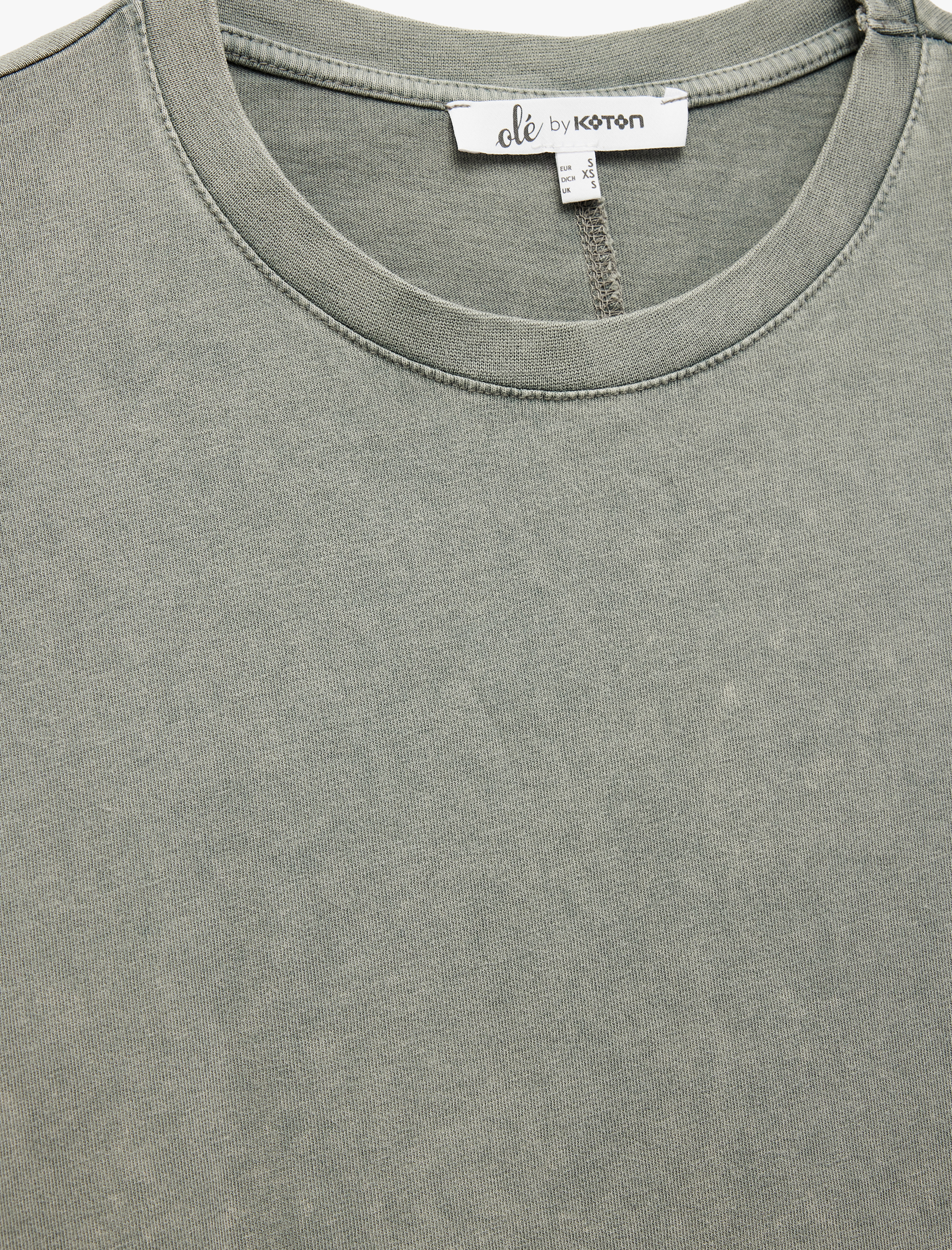   Kısa Kollu Bisiklet Yaka Pamuklu Yıkamalı Oversize Tişört