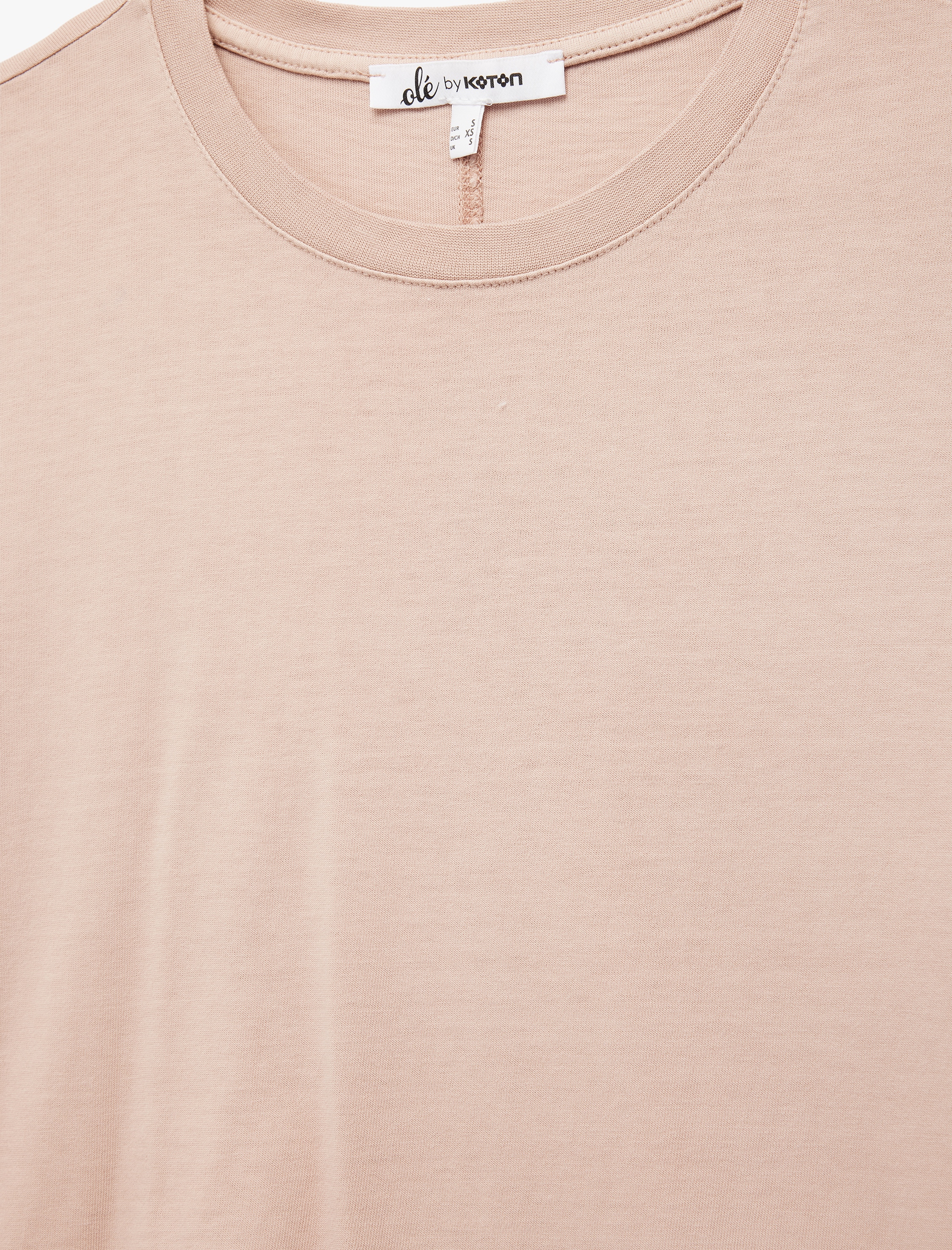   Kısa Kollu Bisiklet Yaka Pamuklu Yıkamalı Oversize Tişört