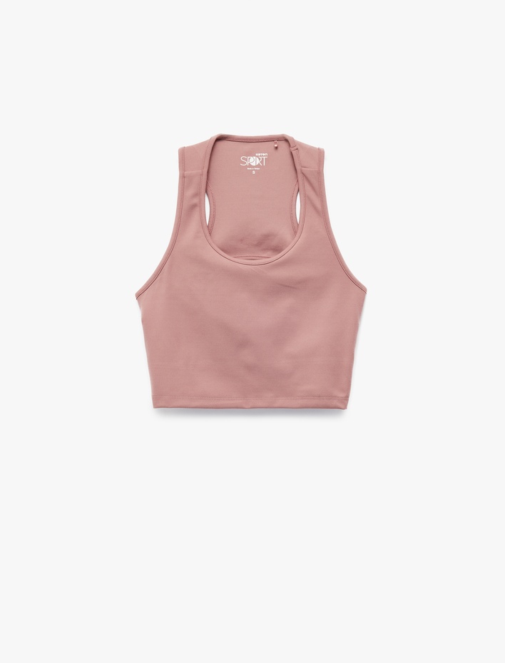  Kolsuz Bisiklet Yaka İnterlok Sırtı Pencere Detaylı Sporcu Sütyeni