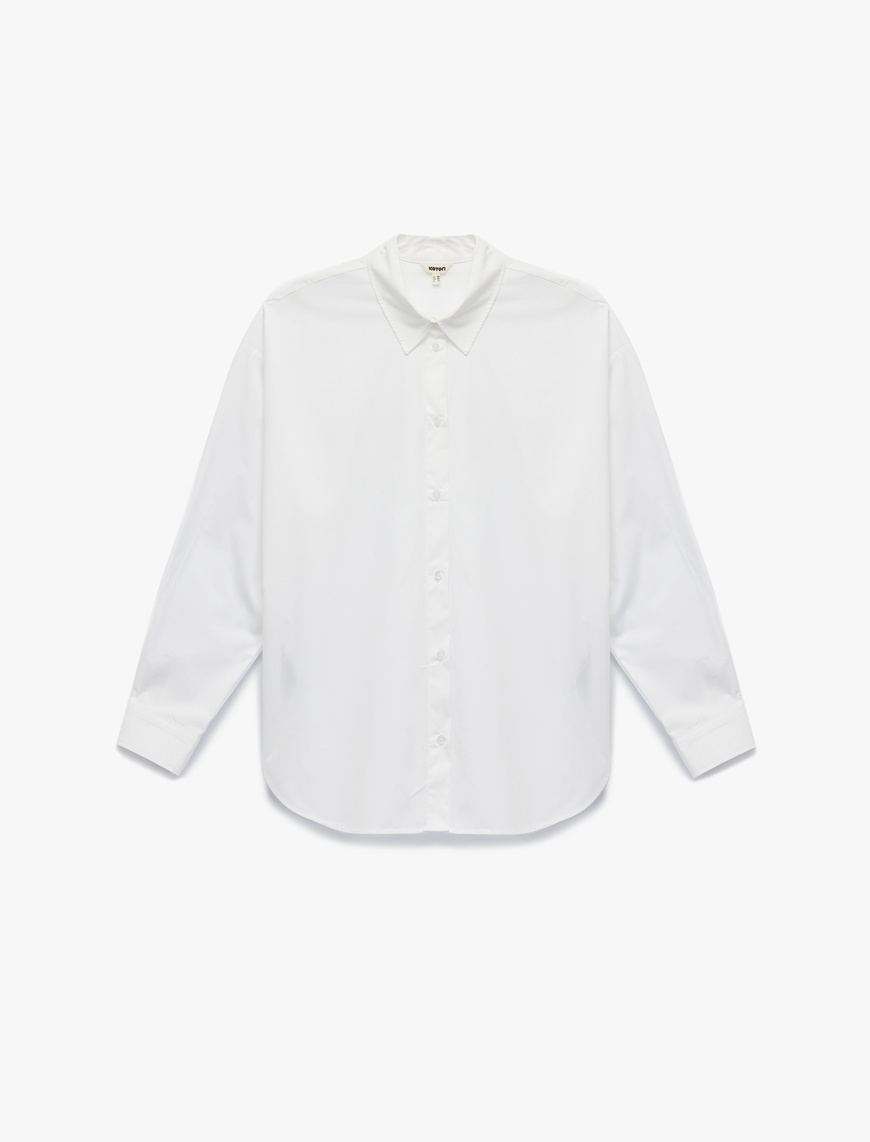   Regular Fit Uzun Kollu Klasik Yaka Poplin Gömlek