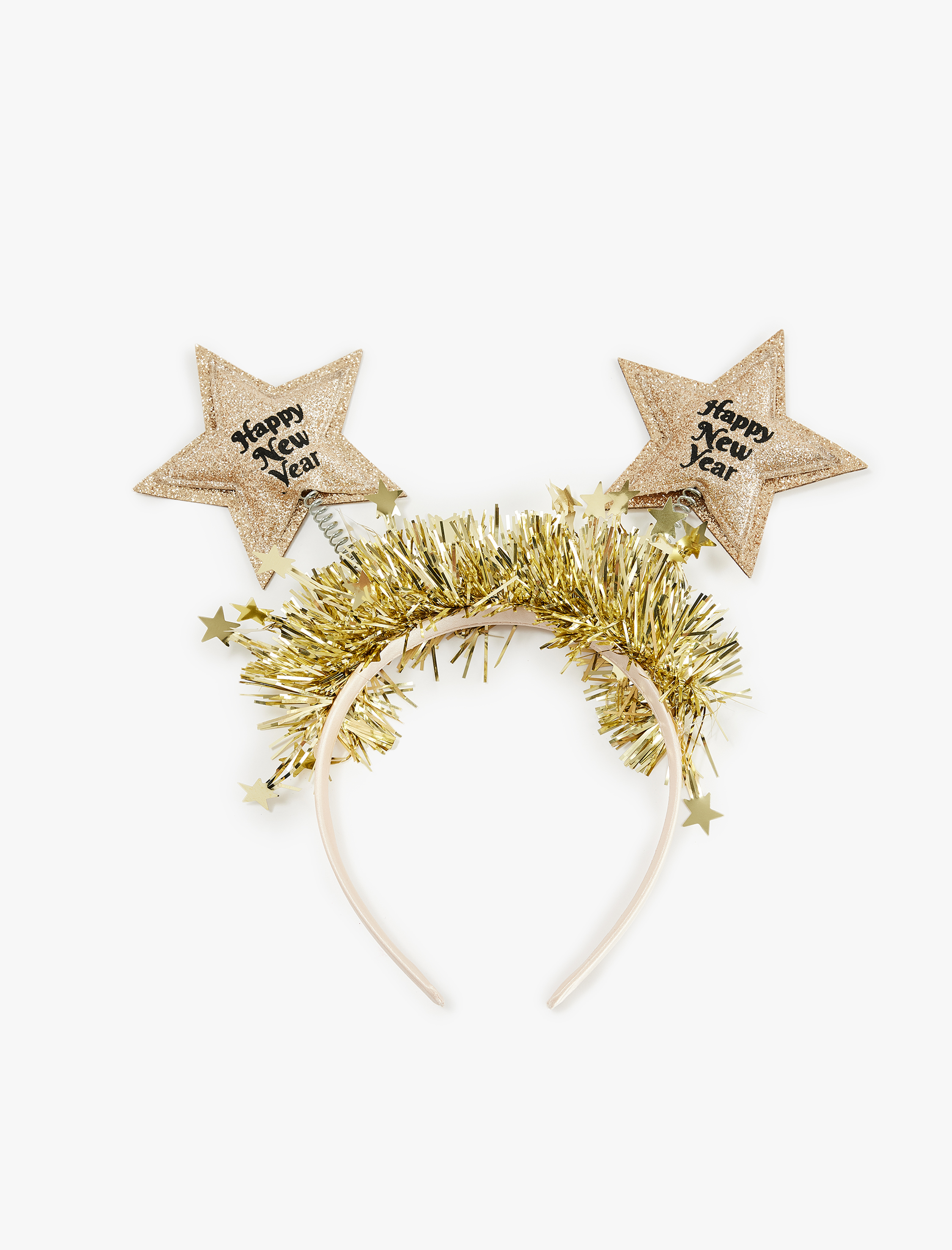  Kadın Simli Yıldız Aplikeli Yılbaşı Tacı