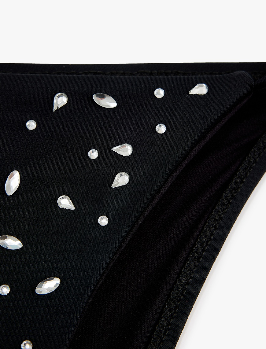   Koton X Sibil Çetinkaya - Taş Detaylı Yanları İpli Bikini Altı