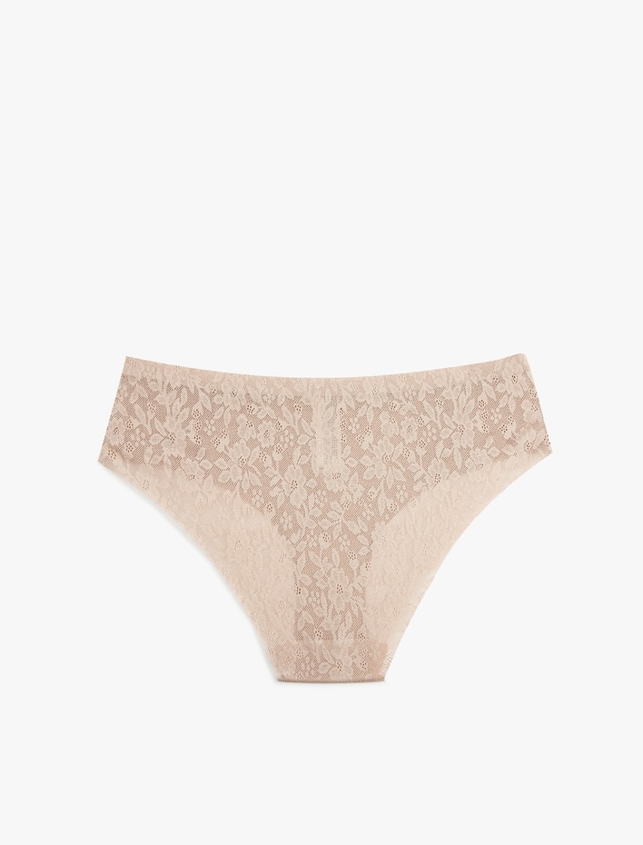  Yarı Transparan Rahat Kalıp Dantelli Külot