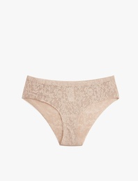 Yarı Transparan Rahat Kalıp Dantelli Külot